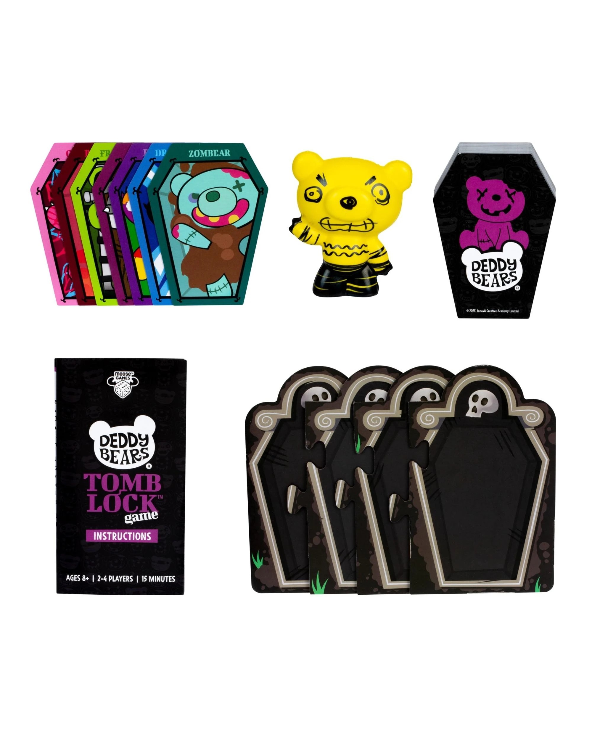 3 Deddy Bears Tomb Lock Card Game, 3 of 10