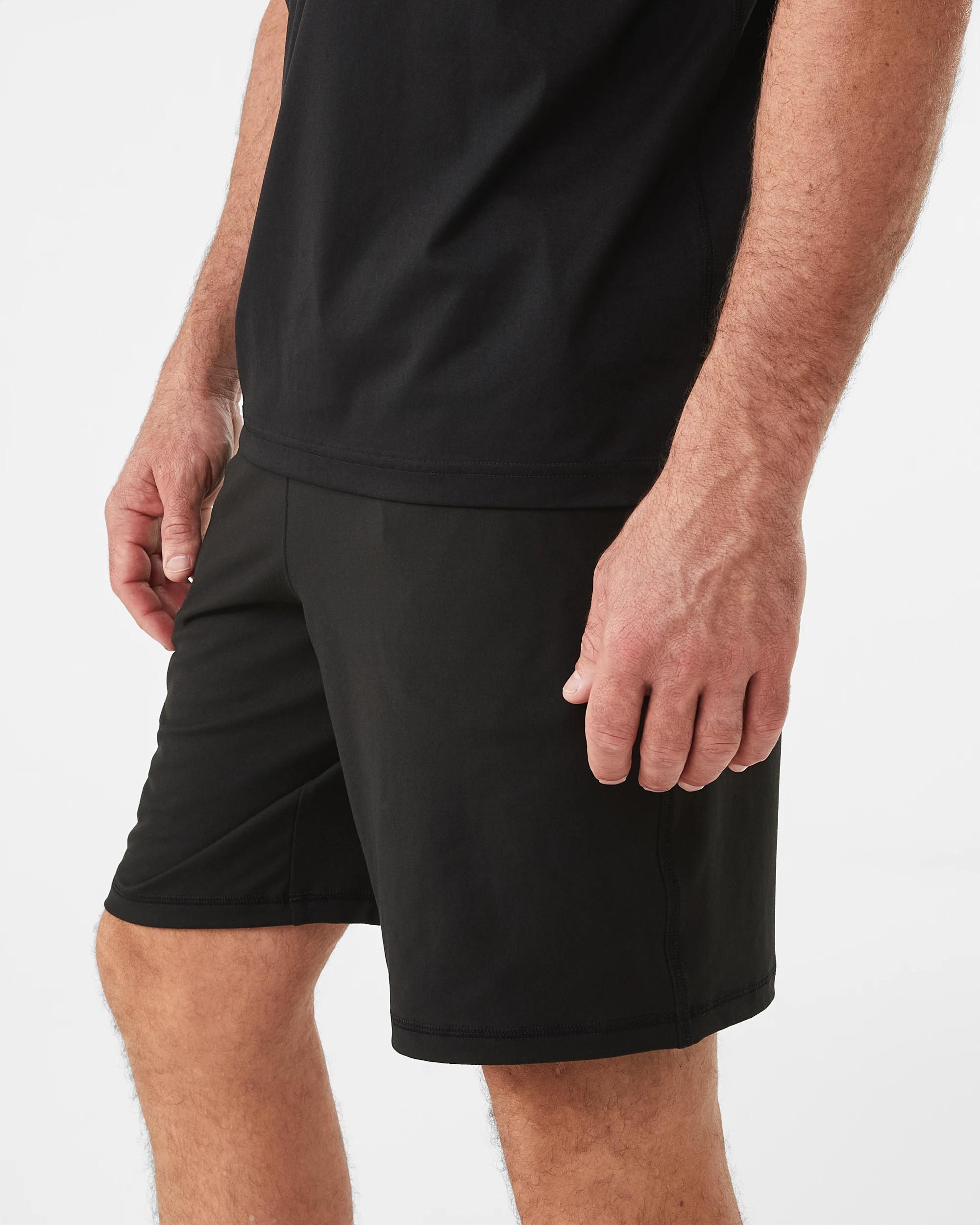 2 Active Mens Travel Jersey Shorts Black, 2 of 7