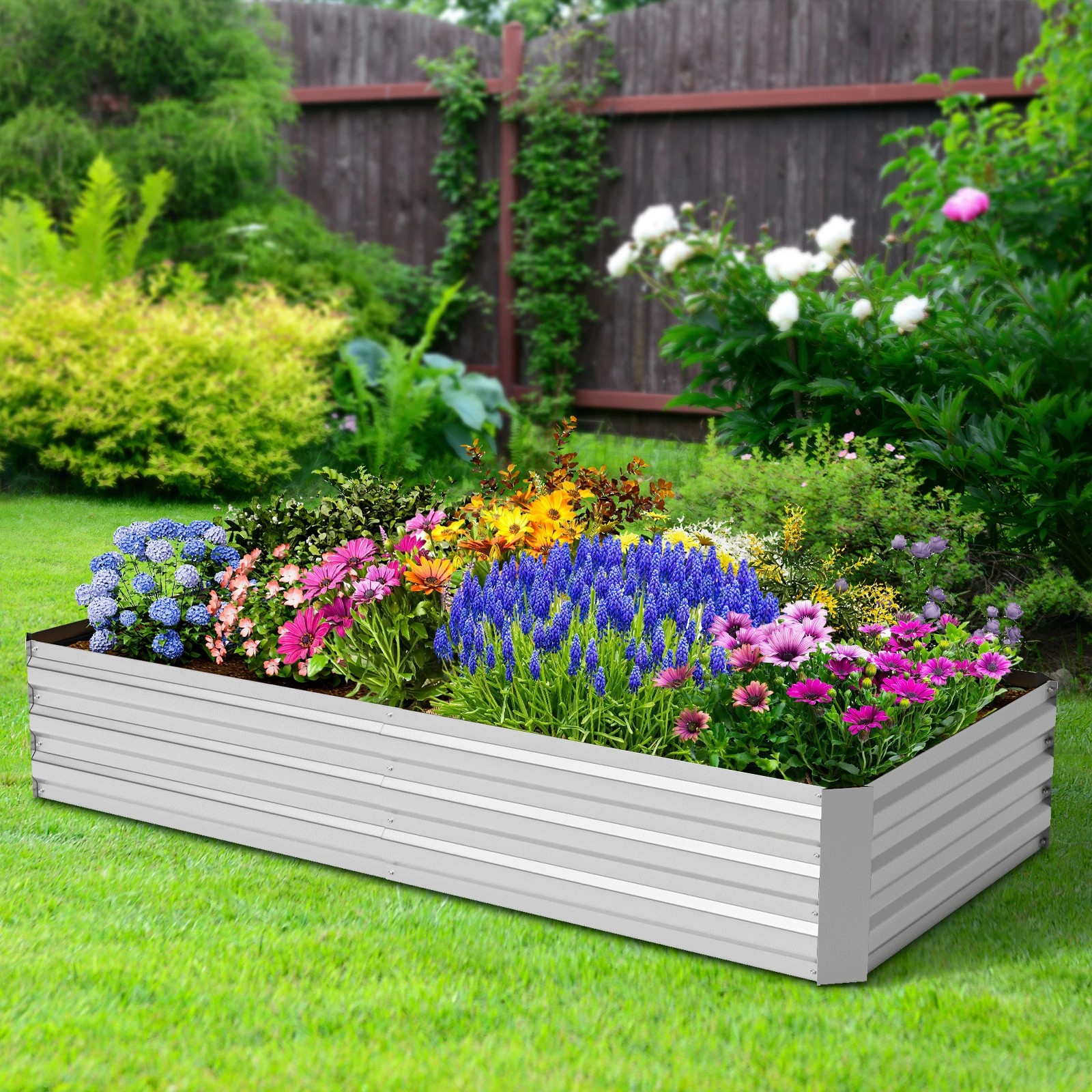 2 Costway Mini Greenhouse Flower Garden Shed Raised Garden Bed w/Dual 2-Tier Windows, 2 of 4