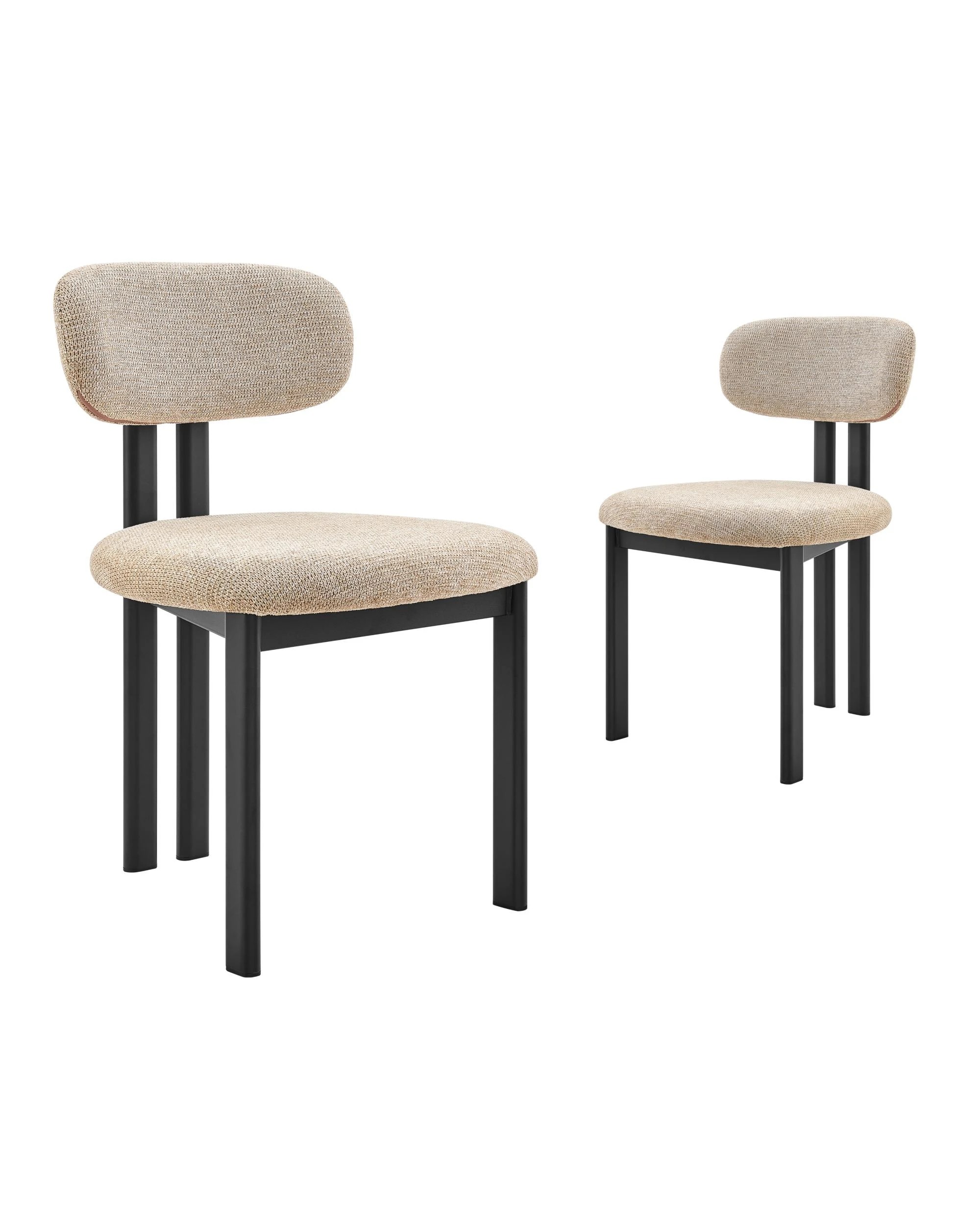1 Kodu Hilda Dining Chairs Pair Set of Two - Beige, 1 of 10