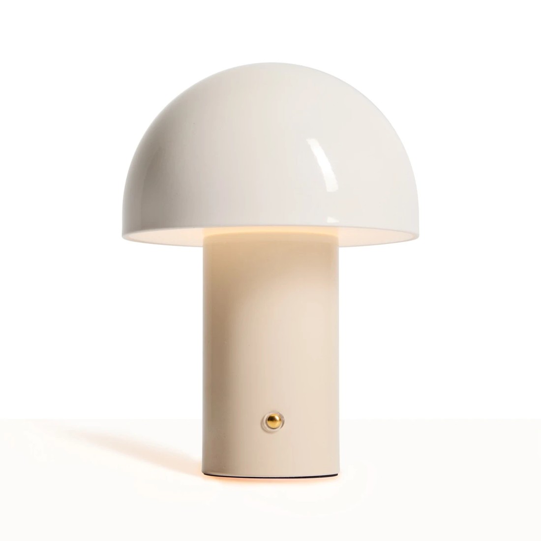 1 Inaya Portable Rechargeable Lamp - White and Coffee, 1 of 6