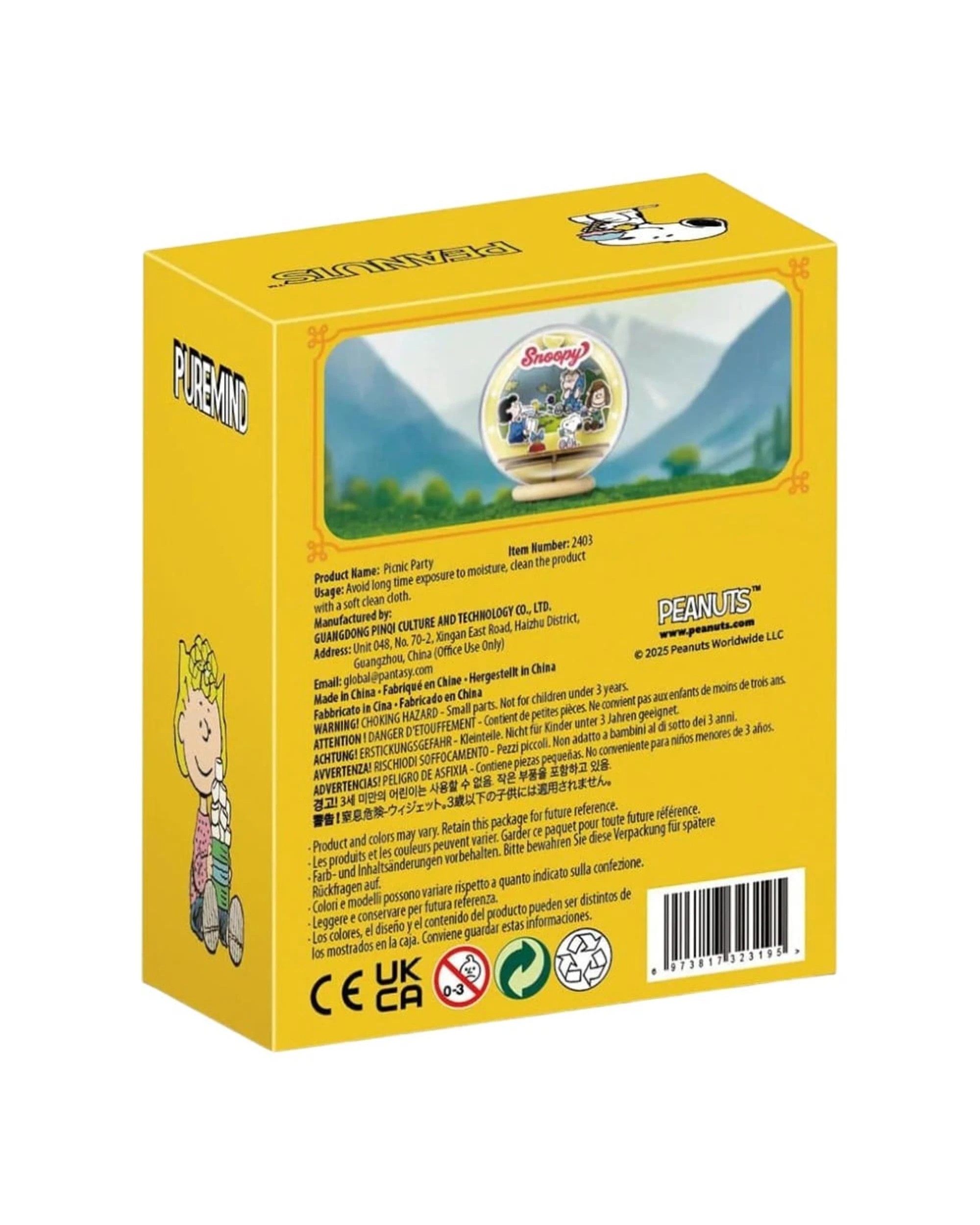 3 Pantasy Puremind Peanuts Snoopy Picnic Party Sphere Land Model Kit - 2403, 3 of 5