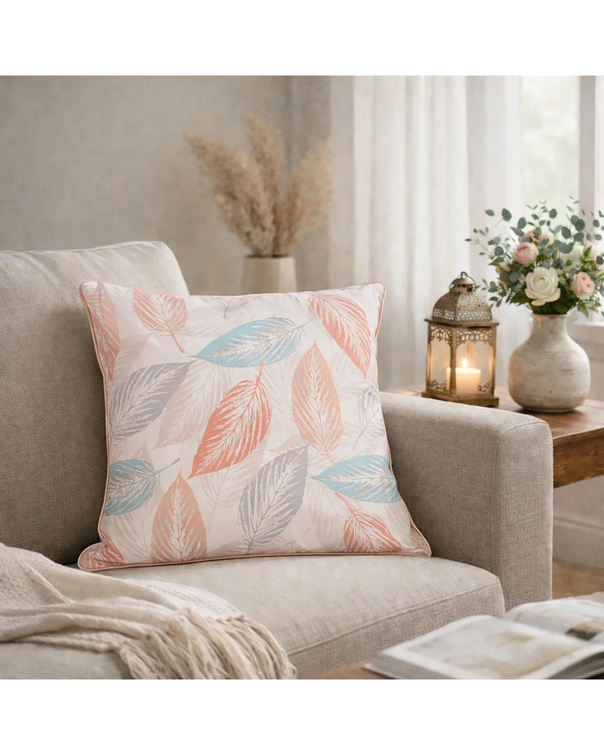 3 Urban Style Autumn Leaves Decorative Cushion Throw Pillow 45x45cm - Pattern, 3 of 6