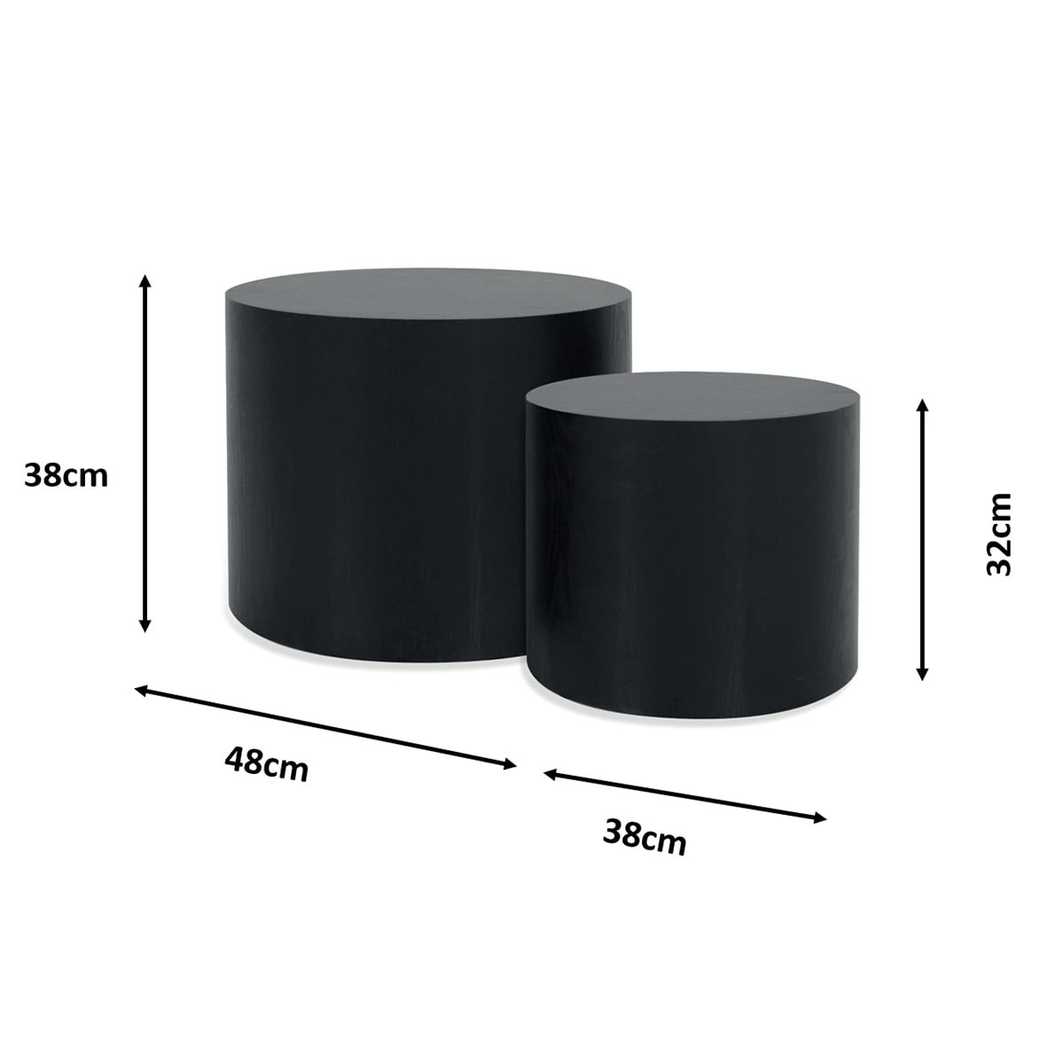 10 Set of 2 Black Tables, 10 of 10