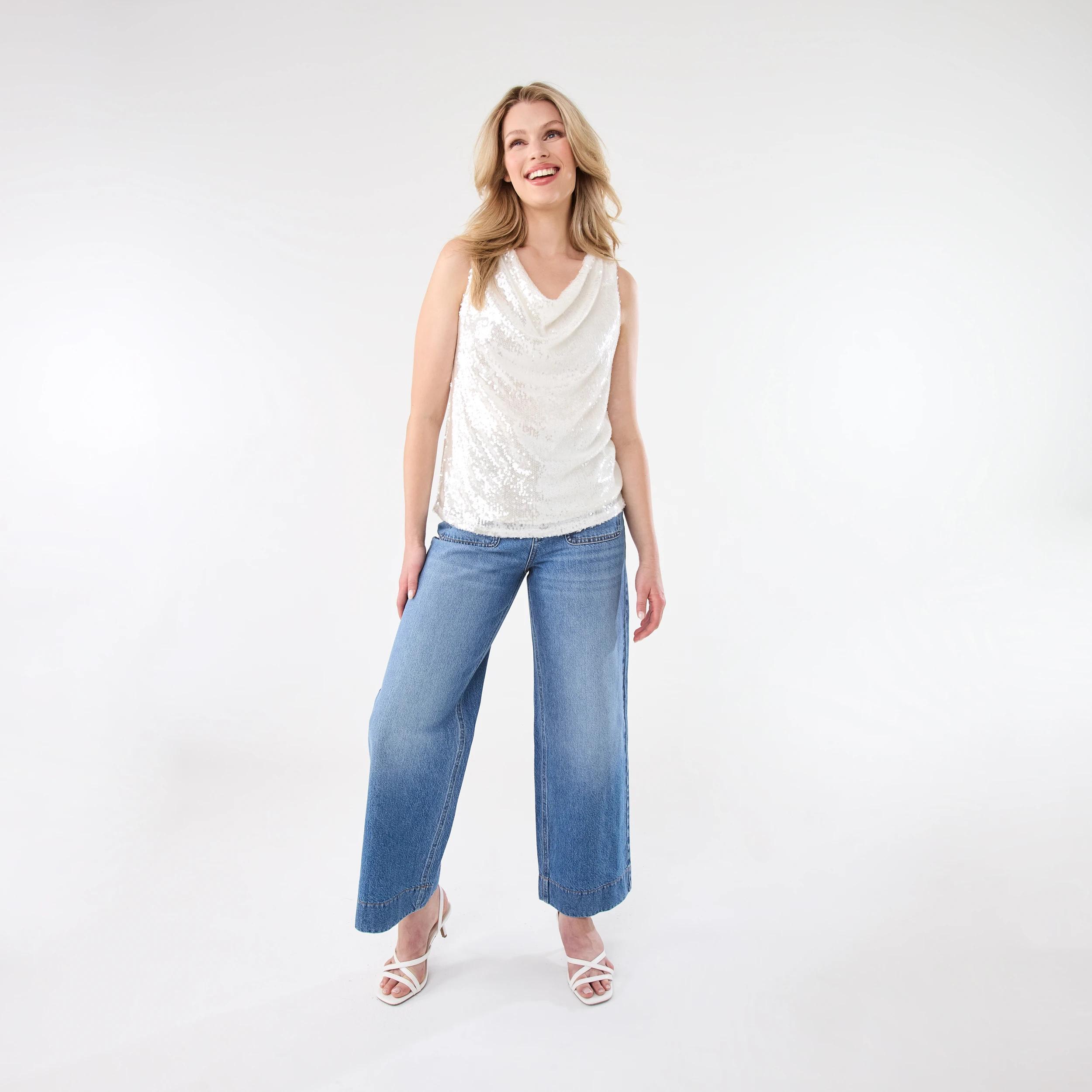 3 Wide Leg Pocket Jeans MID WASH, 3 of 8