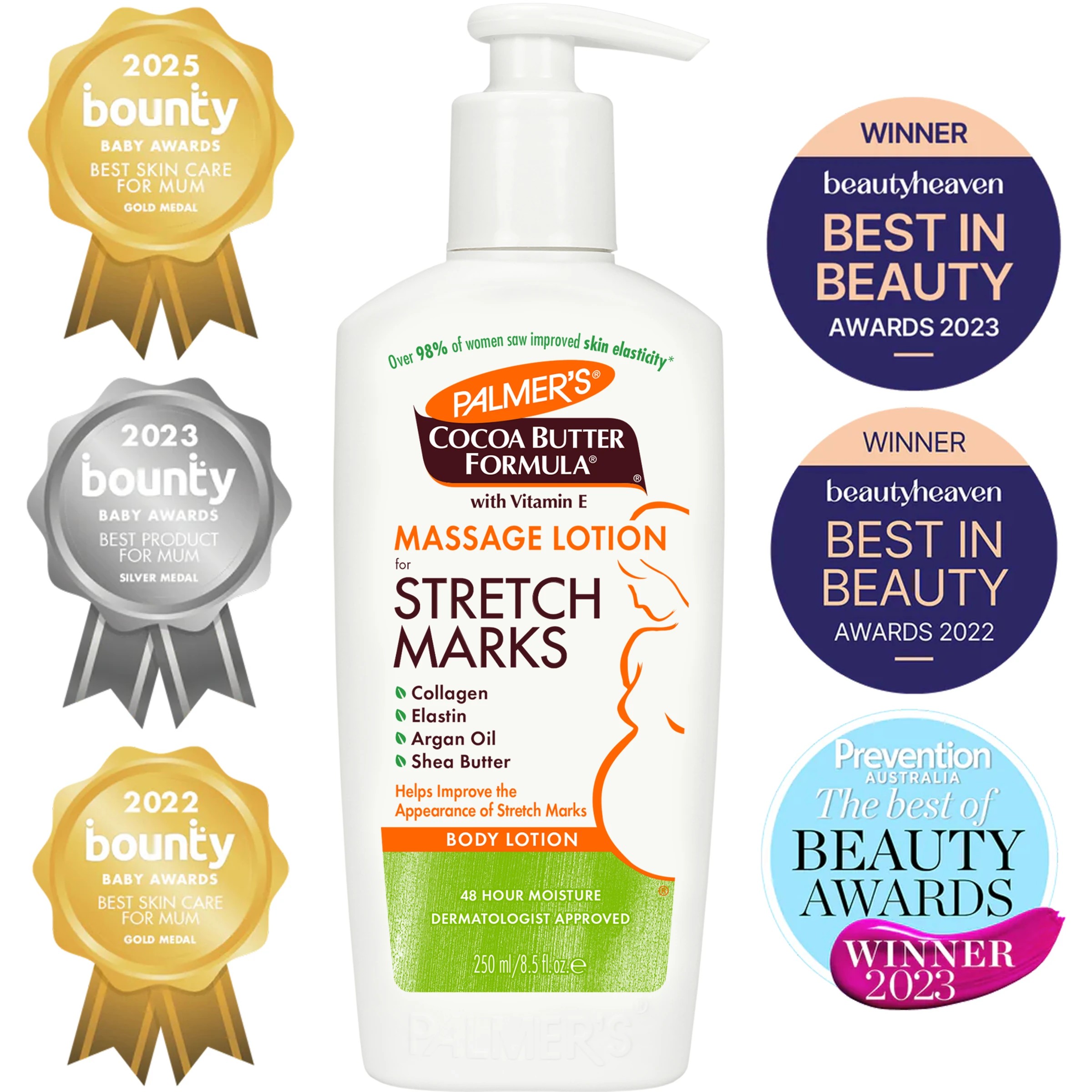 5 Palmer's Cocoa Butter Massage Lotion for Stretch Marks 250ml - Collagen, Elastin, Argan Oil & Shea Butter, 5 of 6