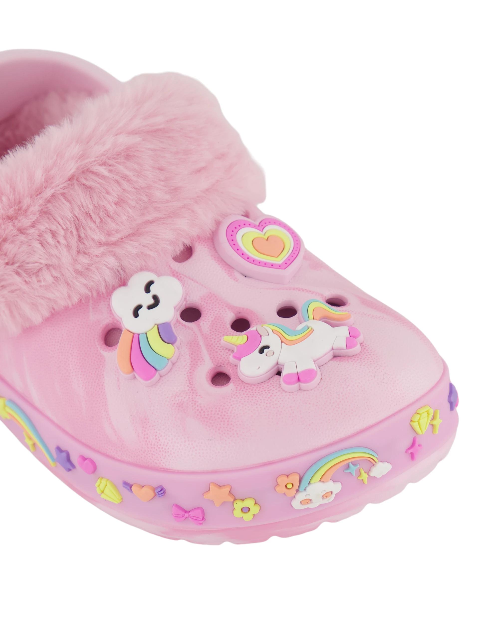 4 Junior Light Up Furlined Clogs Unicorn, 4 of 4