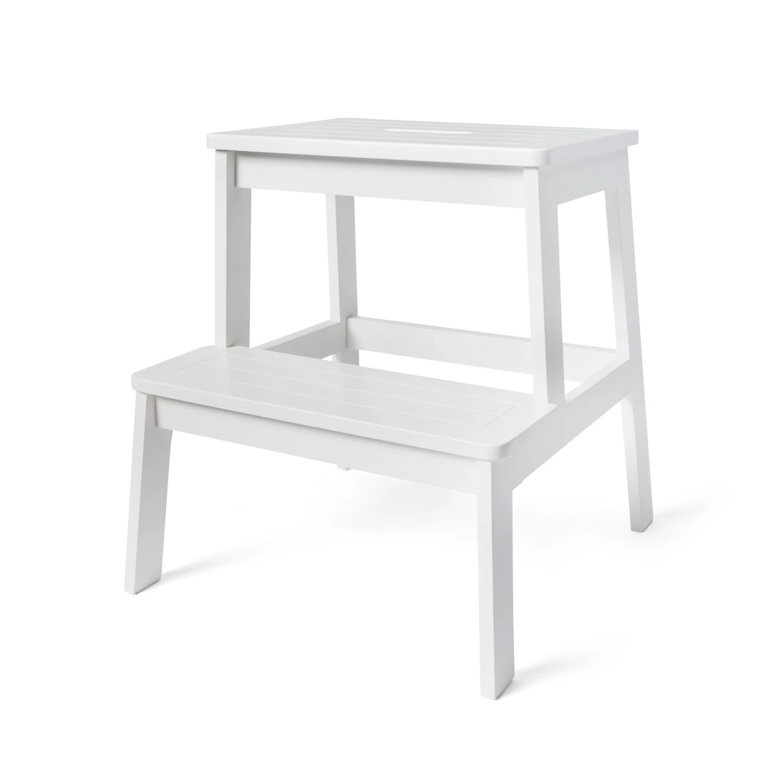 2 Panelled Step Stool - White, 2 of 7