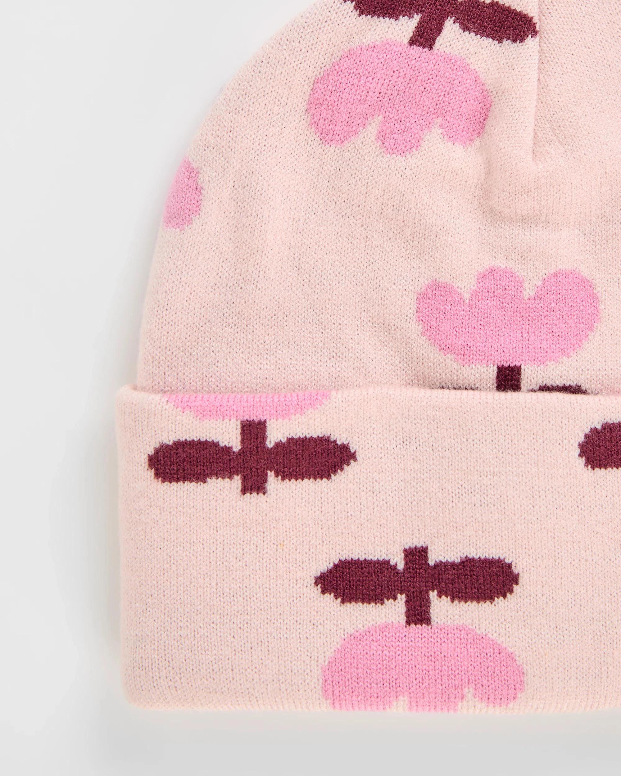 1 Target Kids Kids Jacquard Beanie PINK, 1 of 1