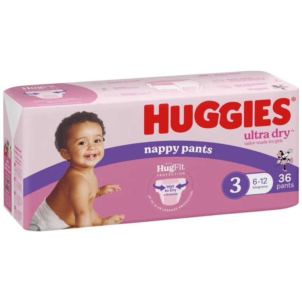 1 Huggies Nappy Pants Crawler Girl 36 Pack, 1 of 10
