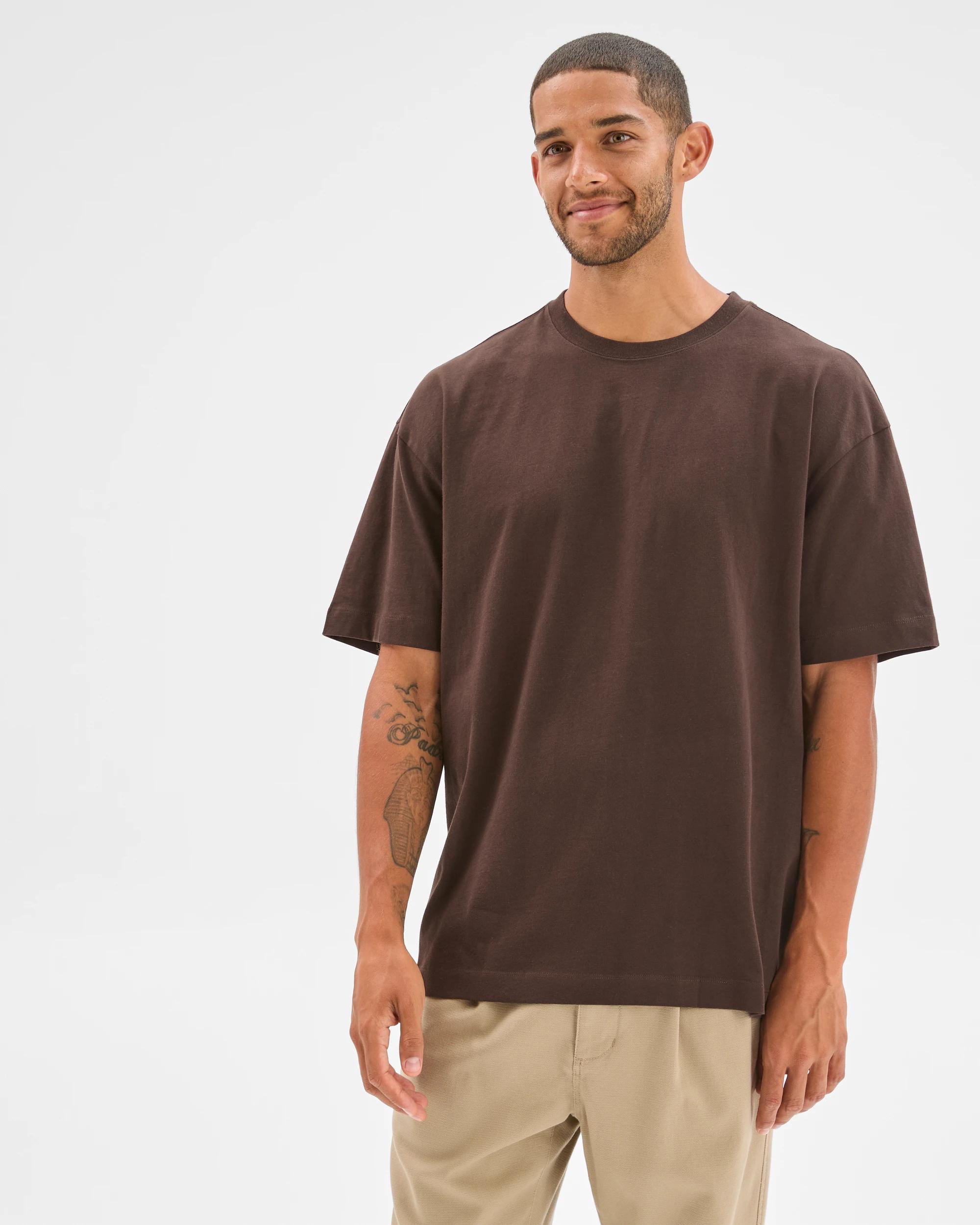 1 Target Australian Cotton Oversized T-Shirt CHOCOLATE, 1 of 6
