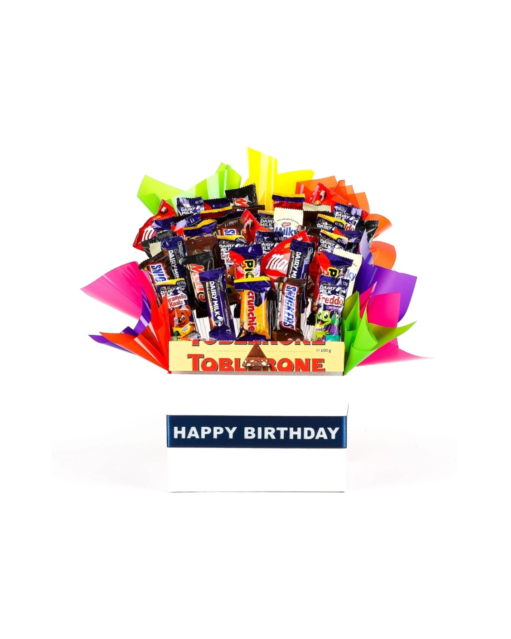 1 Gift Basket Large Happy Birthday Chocolate Bouquet Present Navy - Multi, 1 of 4