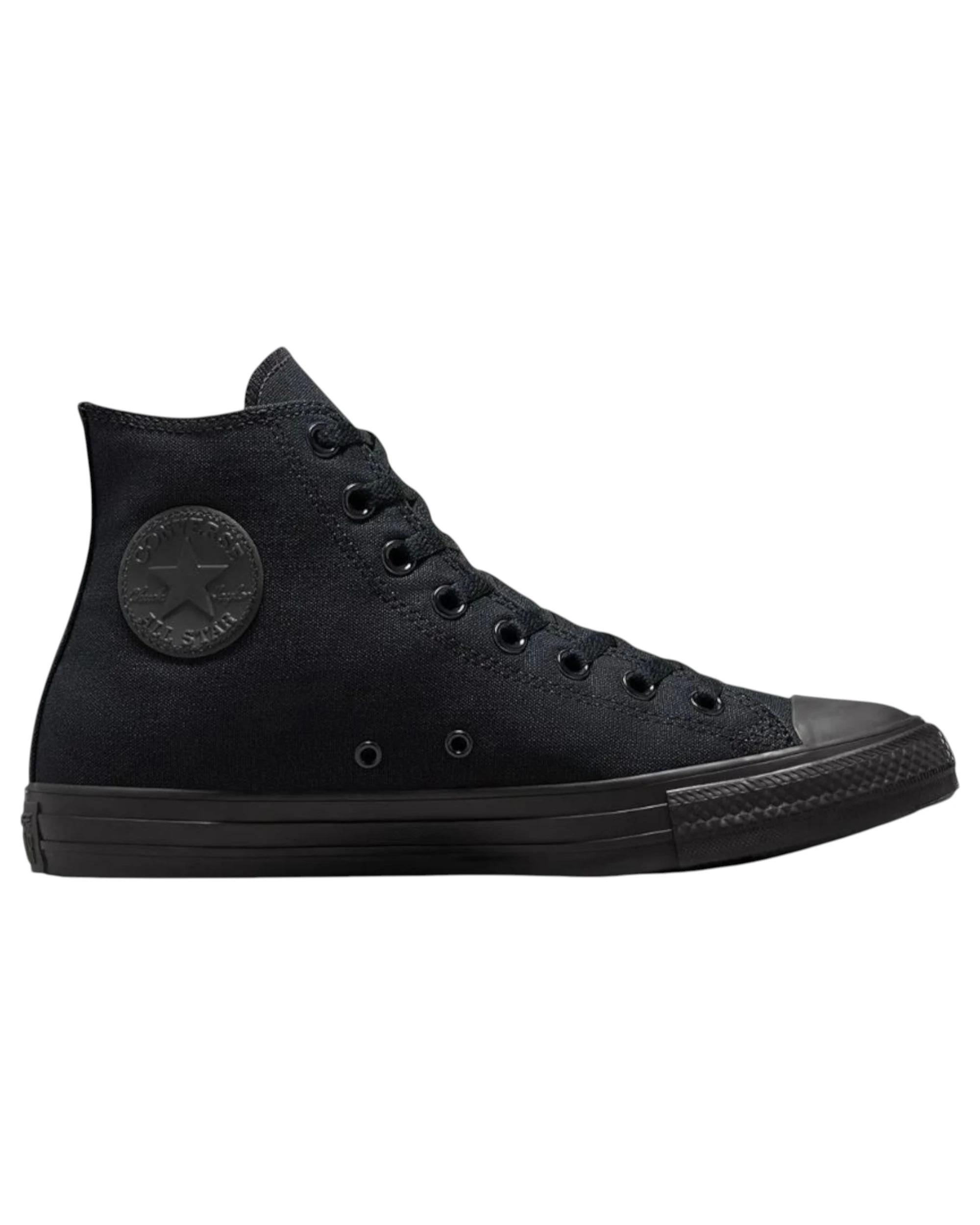 1 Converse Unisex Chuck Taylor All Star Classic High Top Black Monochrome Shoes BLACK MONOCHROME, 1 of 9