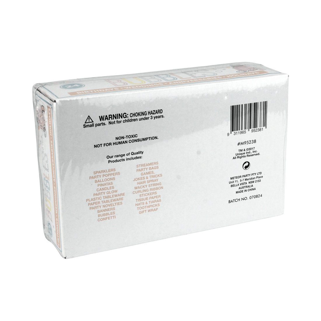 4 Meteor Mini Pastel Bubble Bottles Pack of 24, 4 of 4