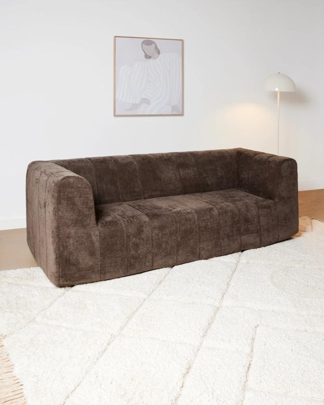 Trove 3 Seat Compressed Sofa - Choco