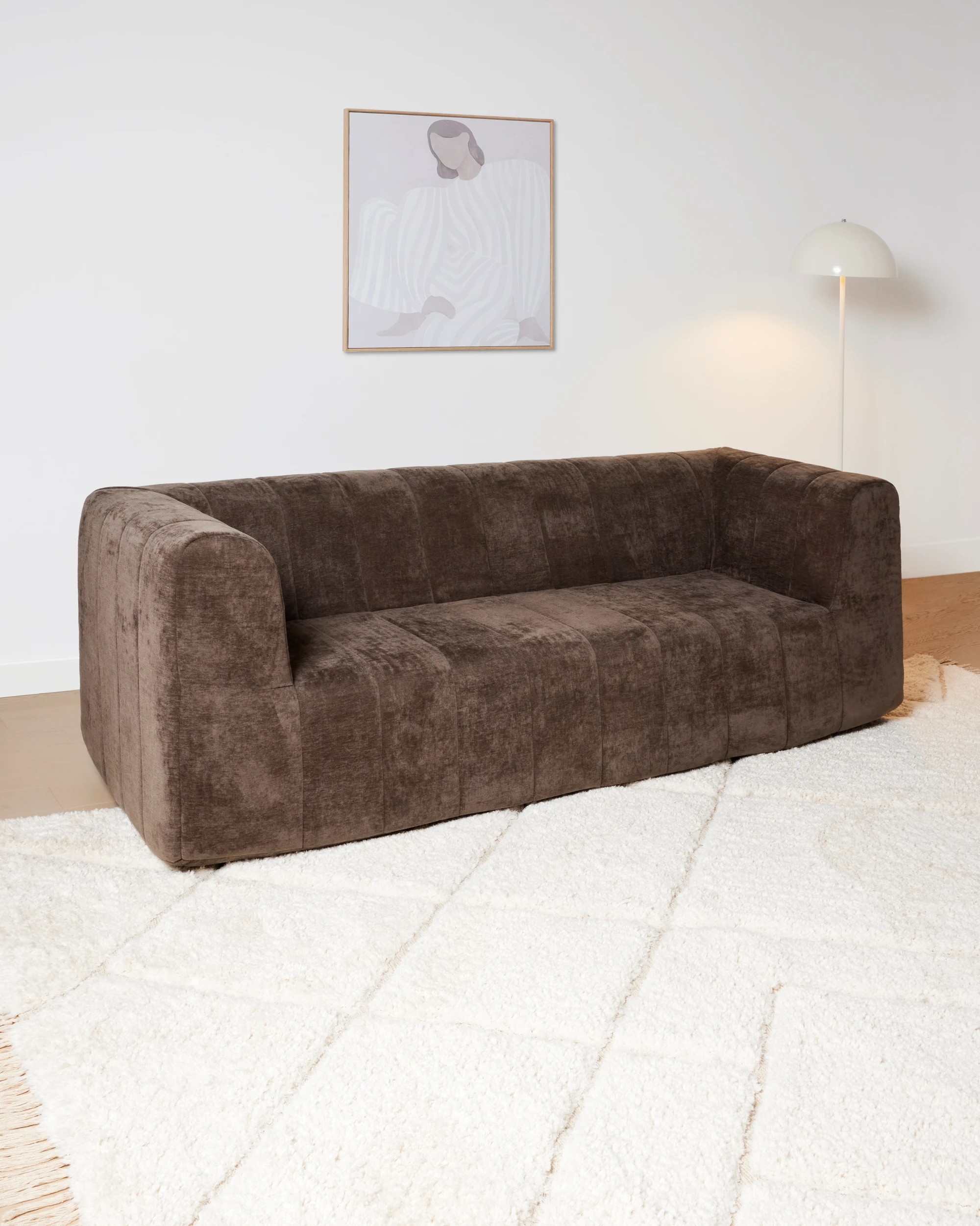 1 Trove 3 Seat Compressed Sofa - Chocolate, 1 of 9