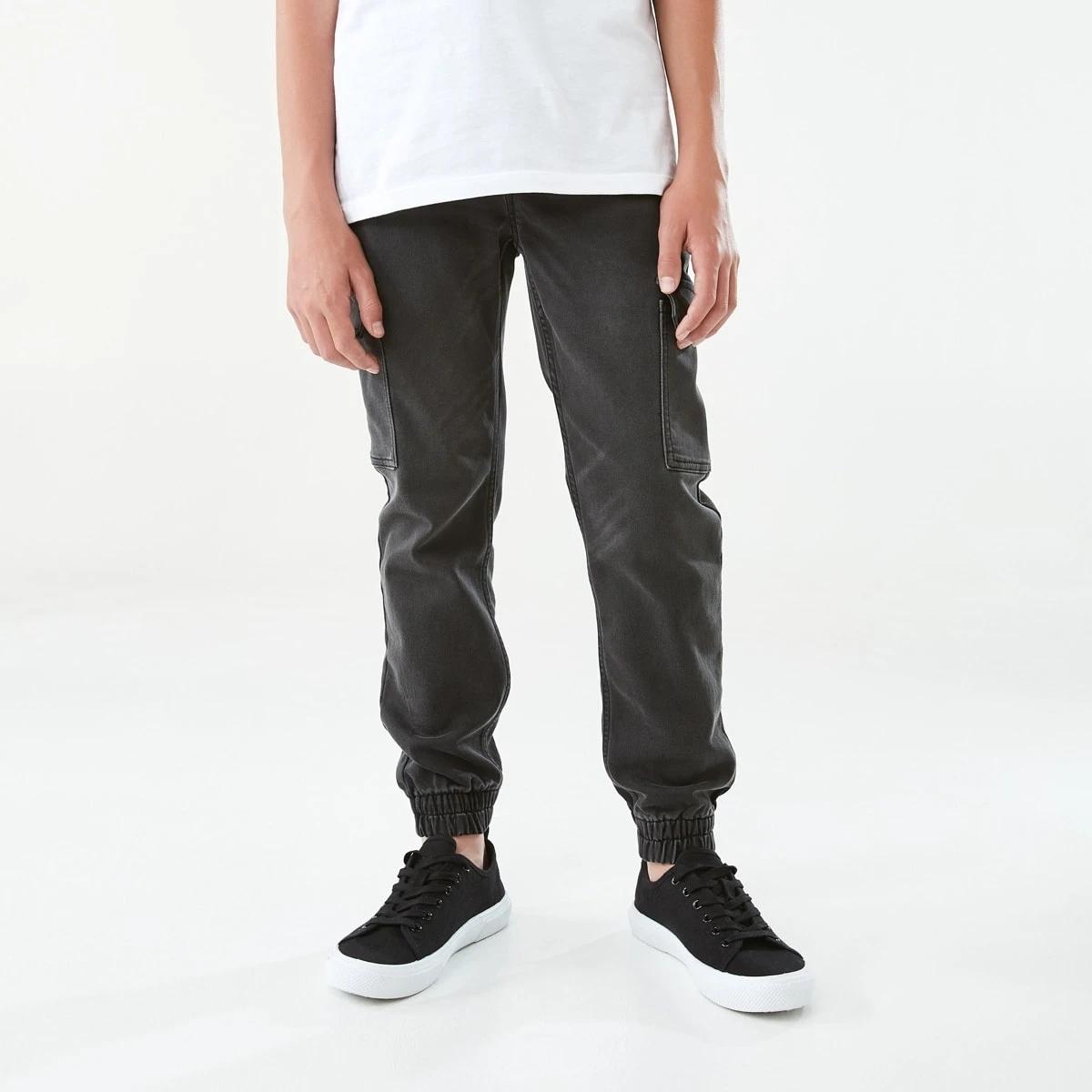 1 Denim Cargo Joggers Black Wash, 1 of 9