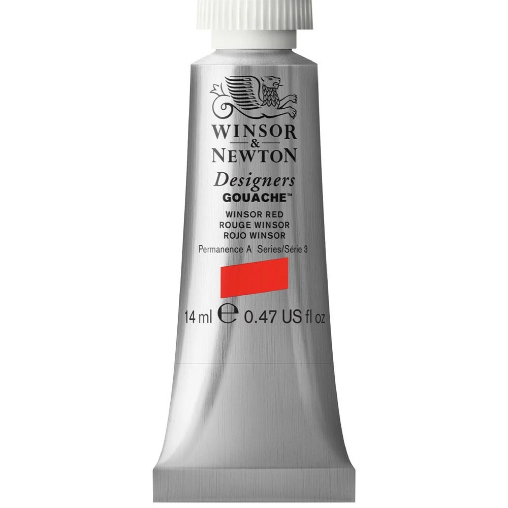 1 Winsor & Newton Designers Gouache 14mL Winsor Red S3, 1 of 1