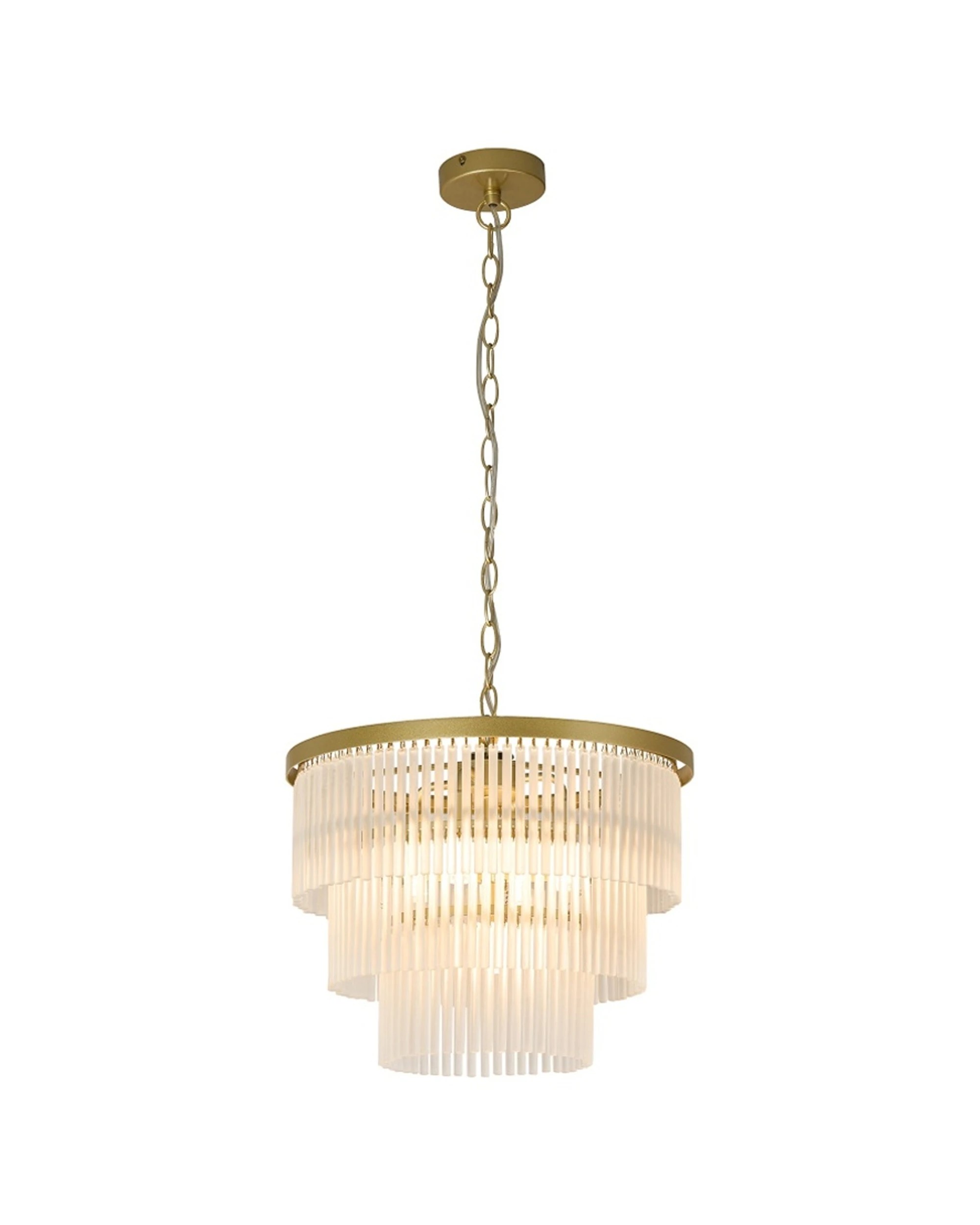 Lexi Lighting Greer 4 Lights Chandelier Light Frosted Glass 40W - Gold ...