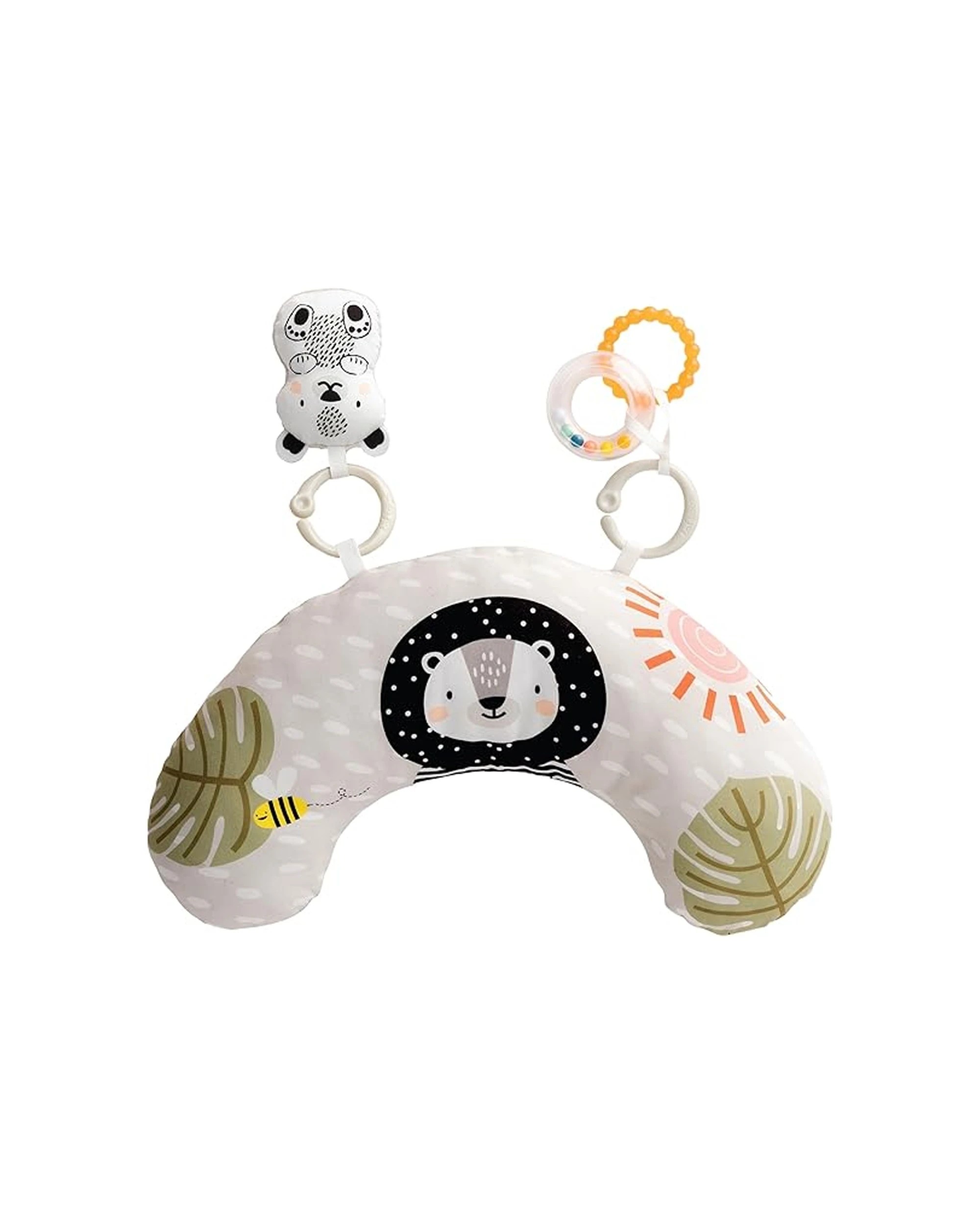 1 Taf Toys Ergonomic Tummy Time Pillow Baby Support Crinkle Toy Rattle - Multi, 1 of 1