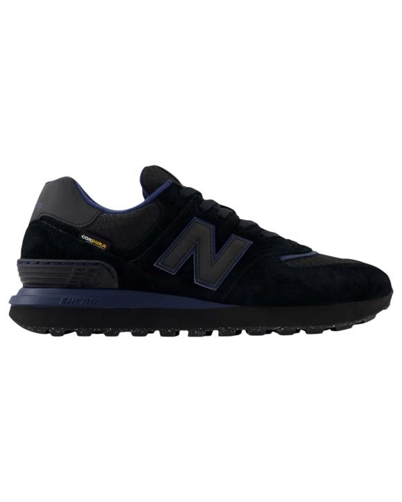 New Balance Mens 574 Black/ Navy Athletic Shoes
