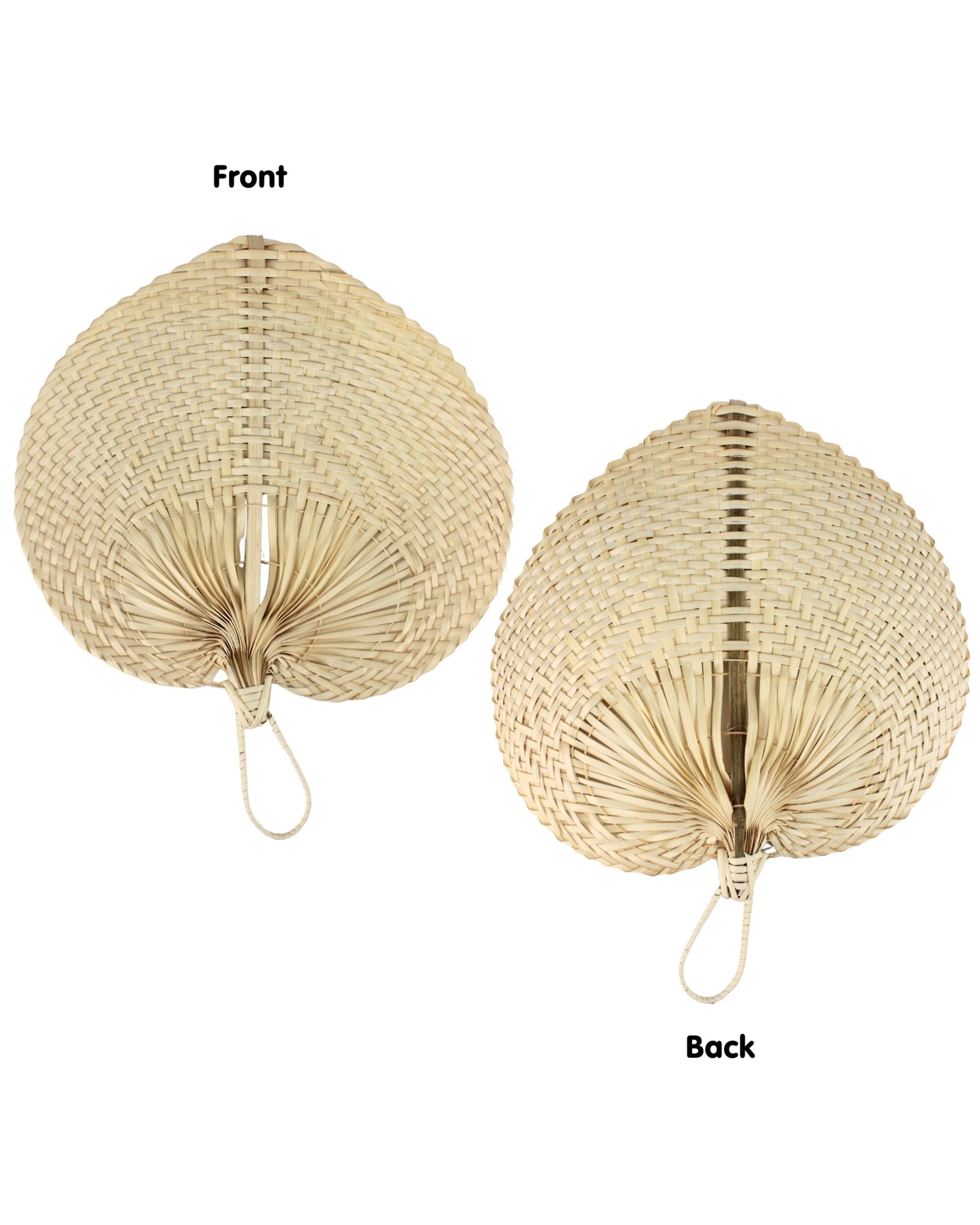 2 Party Maker Raffia Fan 37cm - Natural, 2 of 3