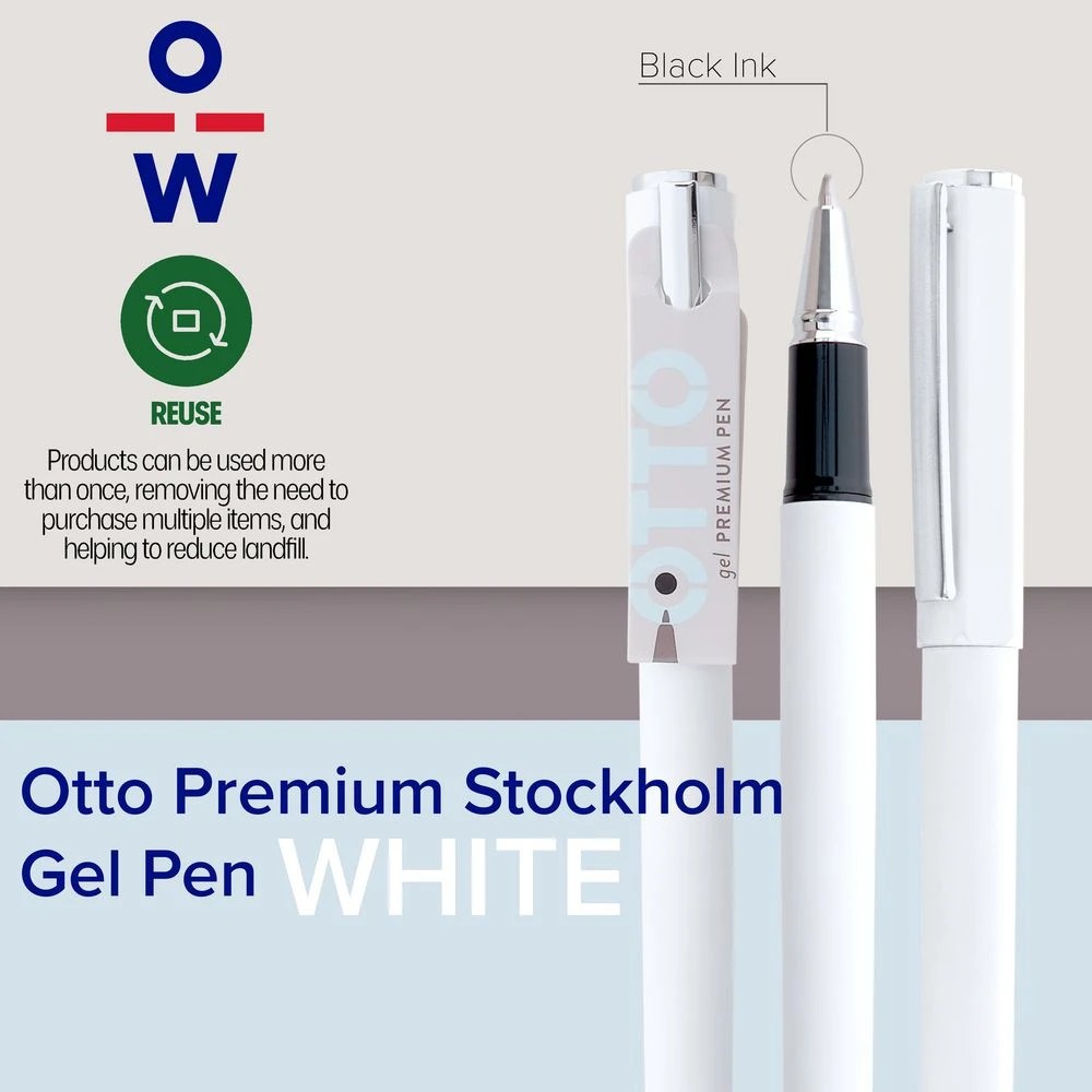 7 Otto Premium Stockholm Gel Pen 0.7mm White, 7 of 7