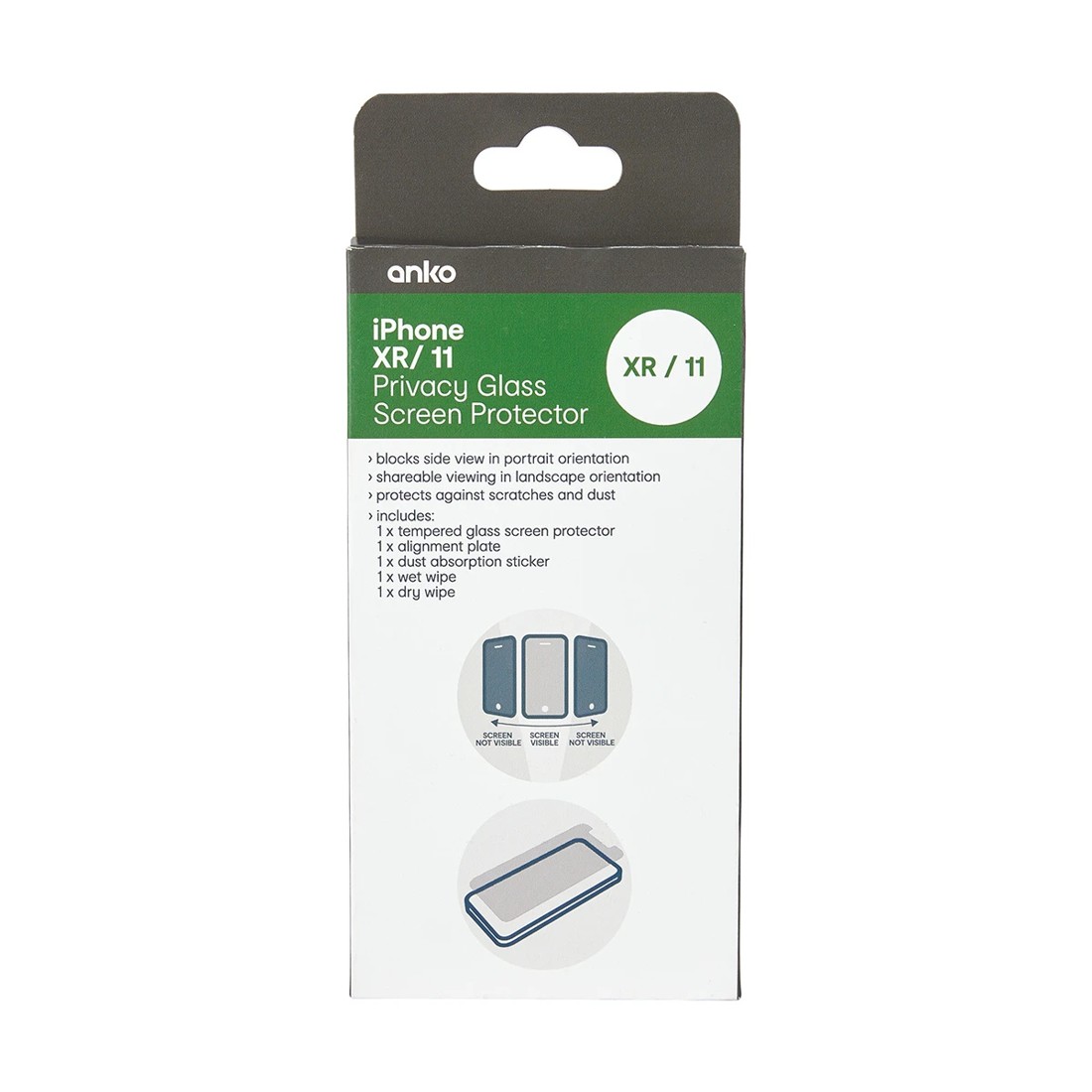 1 iPhone XR/ 11 Privacy Hardened Glass Screen Protector, 1 of 3