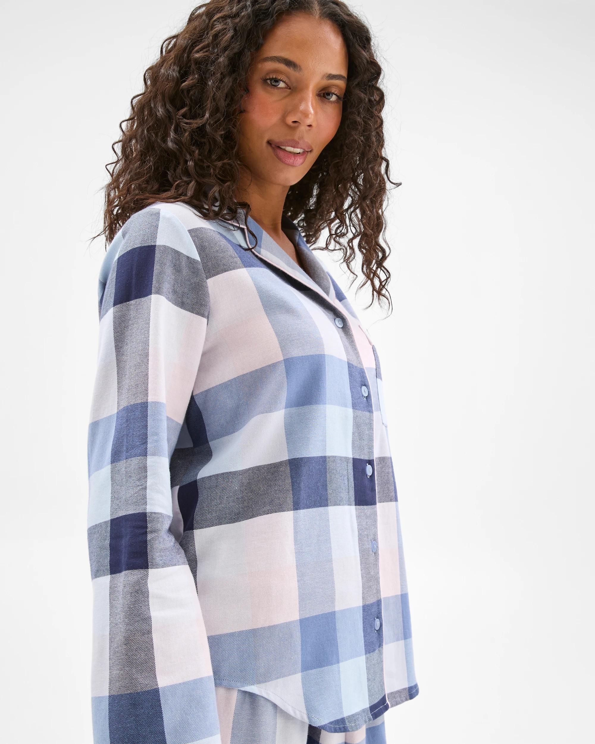4 Target Woman Australian Cotton Flannelette Pyjama Set BUFFALO CHECK BLUE, 4 of 6