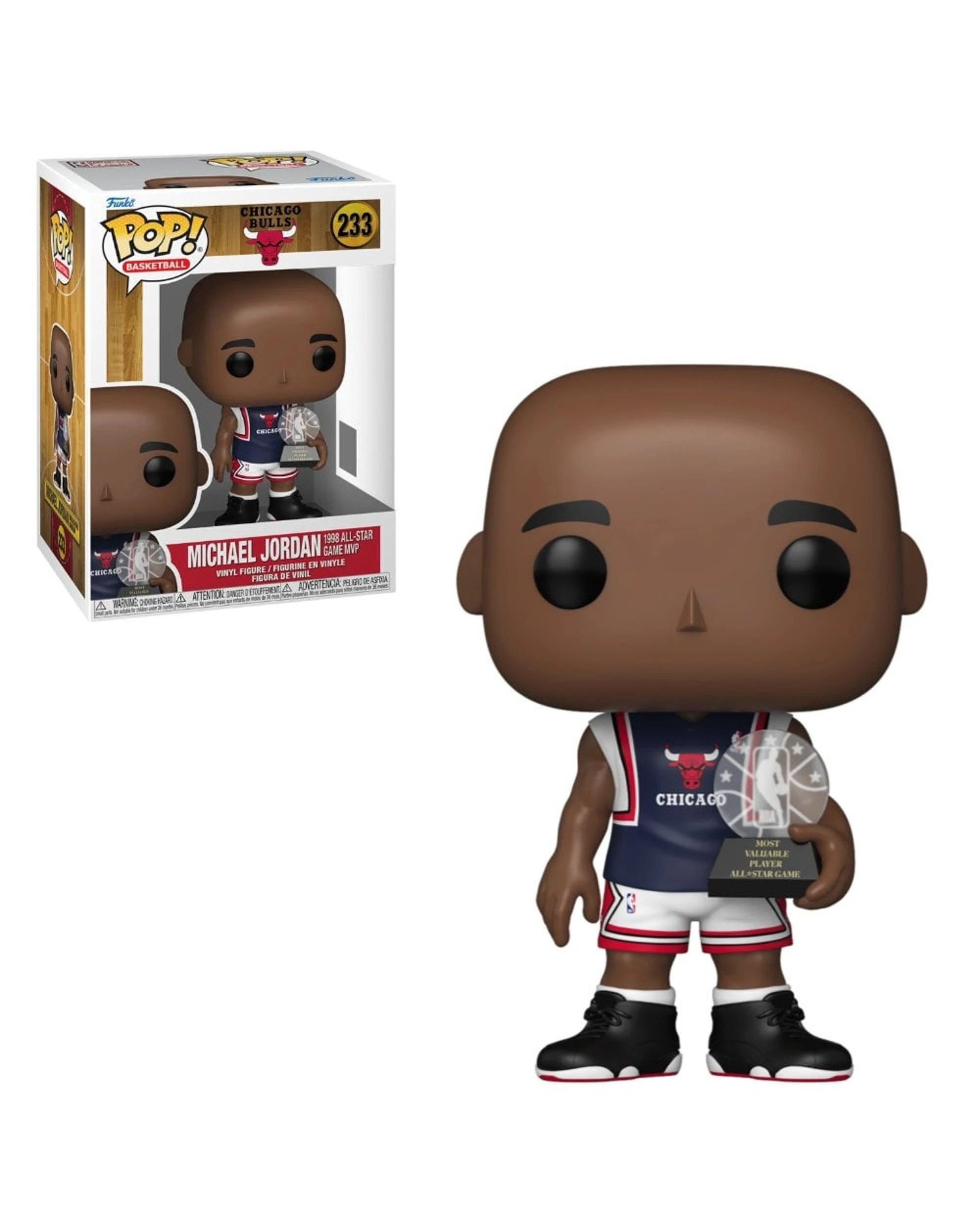 1 NBA Chicago Bulls Michael Jordan 1998 All-Star Game MVP Funko POP! Vinyl, 1 of 3