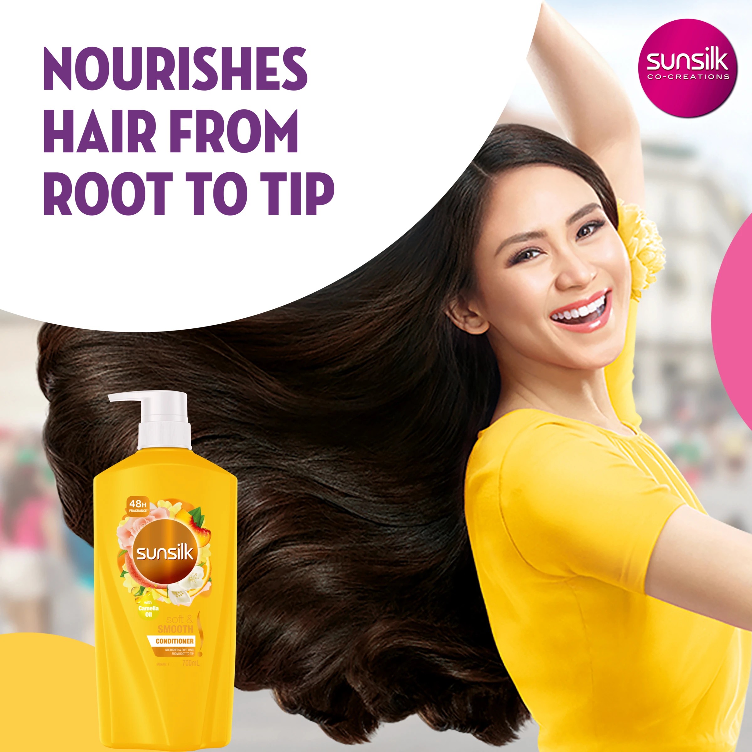 3 Sunsilk Soft & Smooth Conditioner 700ml - Camelia Oil, 3 of 5