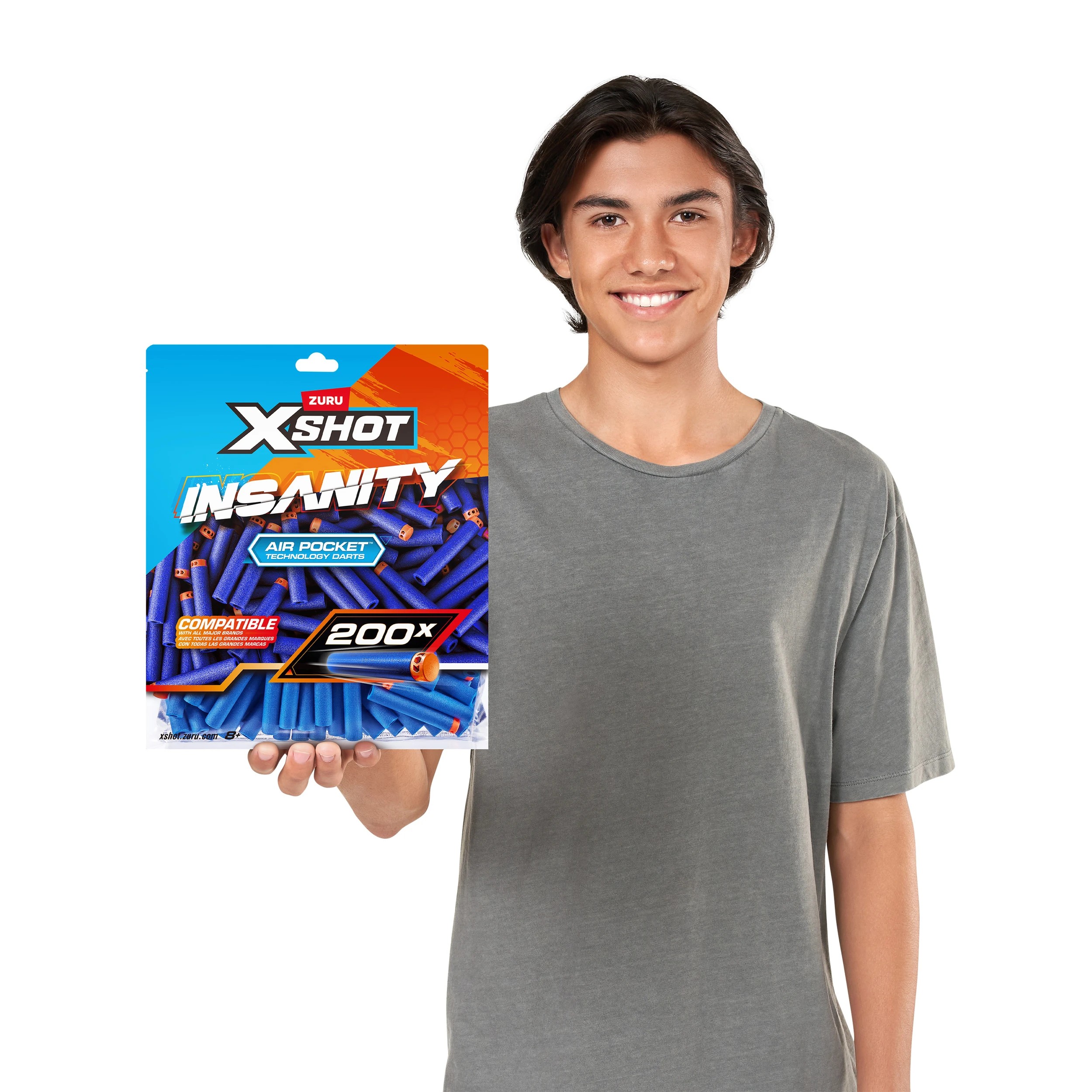 5 200 Piece Zuru X-Shot Insanity Air Pocket Technology Darts Refill Pack, 5 of 6