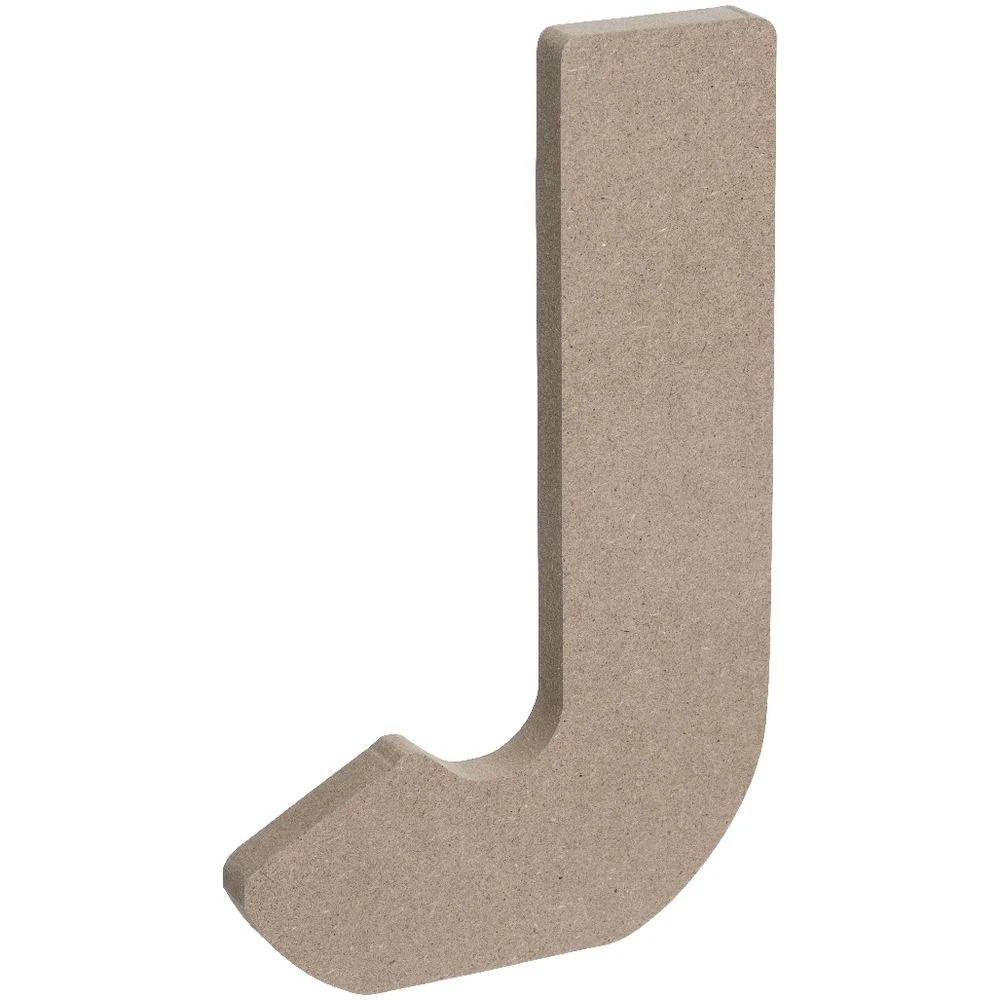 3 Born Wooden Alphabet Letter J 20cm, 3 of 3