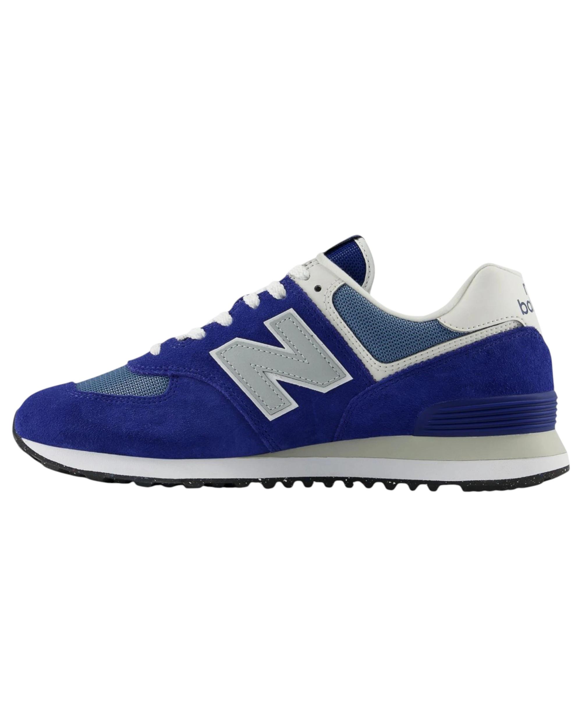5 New Balance Mens 574 Navy/ White Athletic Shoes NAVY/WHITE, 5 of 8