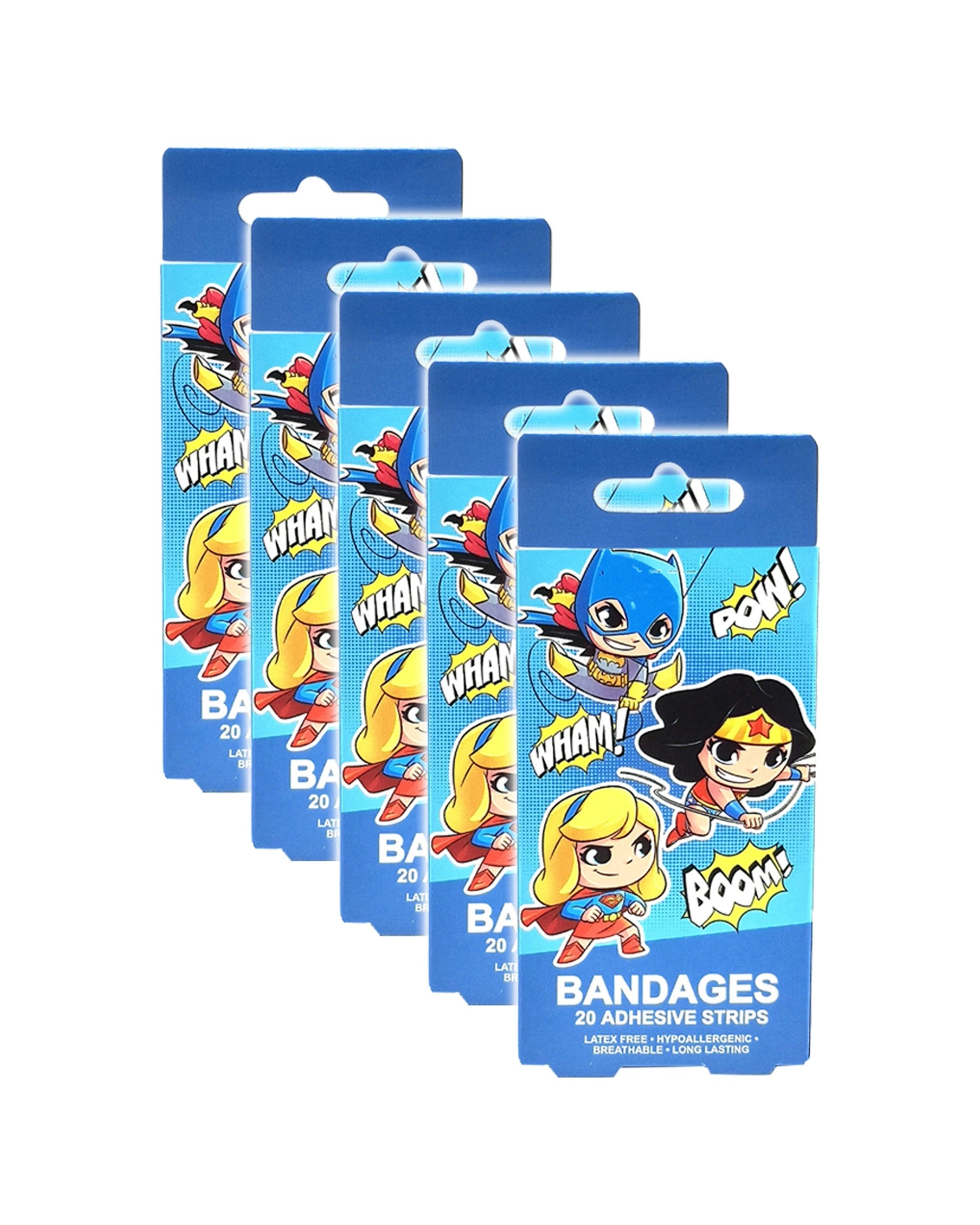 1 Young Justice 5x 20pc Chibi Bandages Adhesive Strip Kids 6y+ - Multi, 1 of 1
