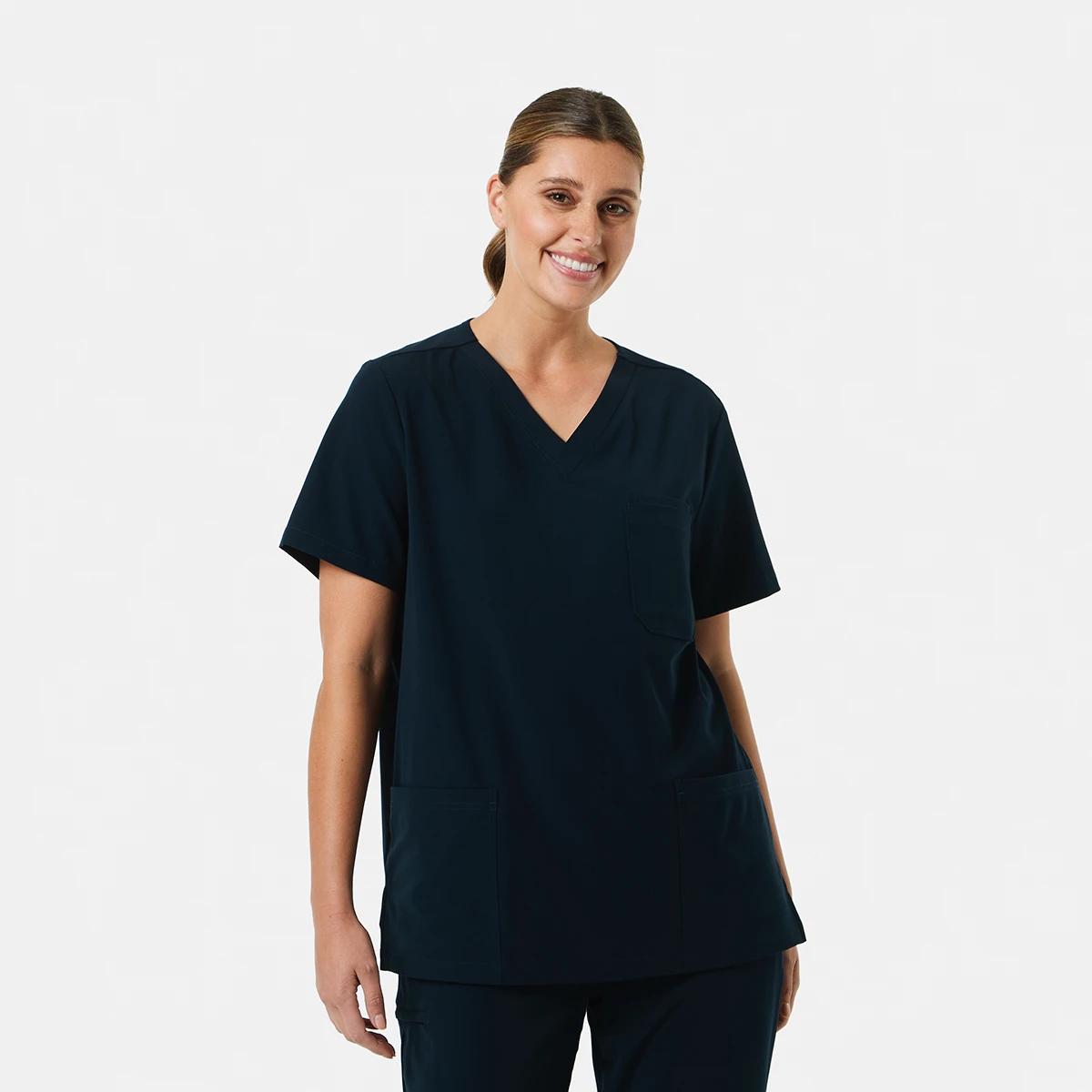 2 Work Short Sleeve Scrub Top PARISIAN NIGHT, 2 of 9
