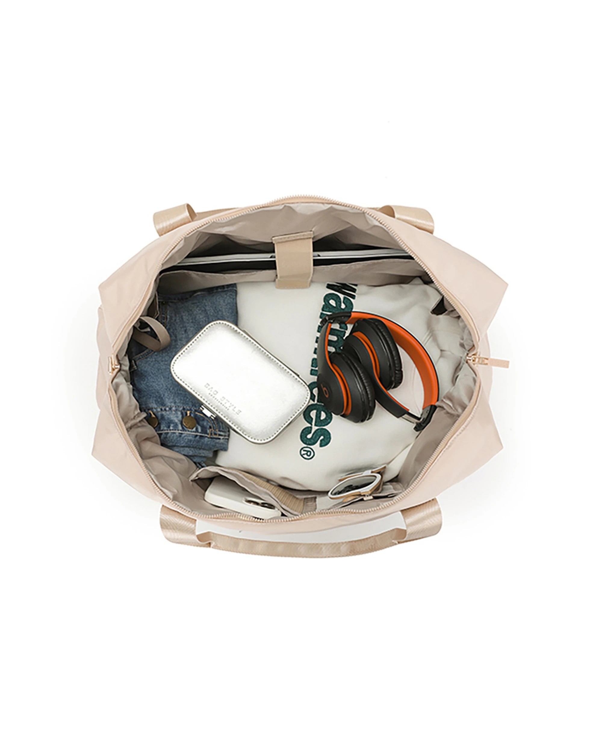 3 Tosca Shoulder Market/Work Commute Tote Bag - Beige, 3 of 3