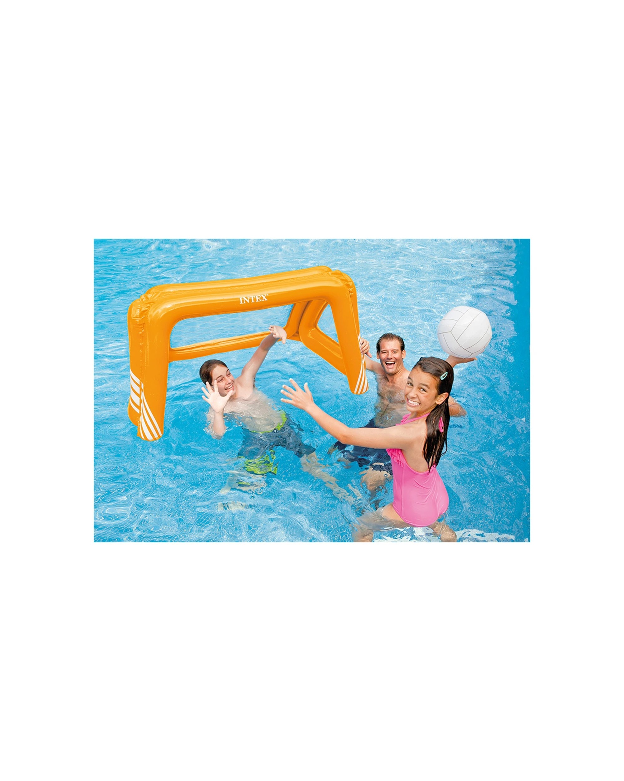2 Intex Inflatable Soccer Goals Orange Kids Water Pool Toy Suitable Age 6 Plus - Orange, 2 of 2