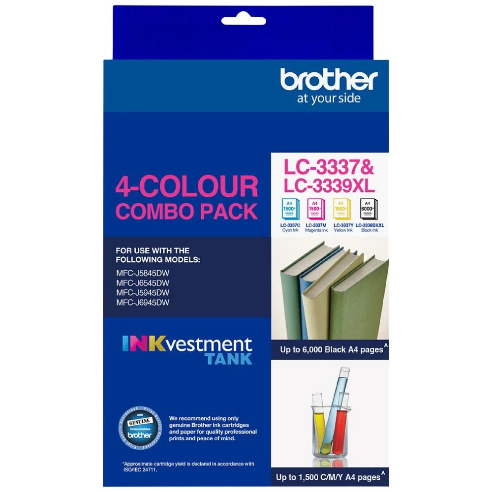 1 Brother INKvestment LC3339BK/LC3337CMY 4 Colour Value Pack, 1 of 2