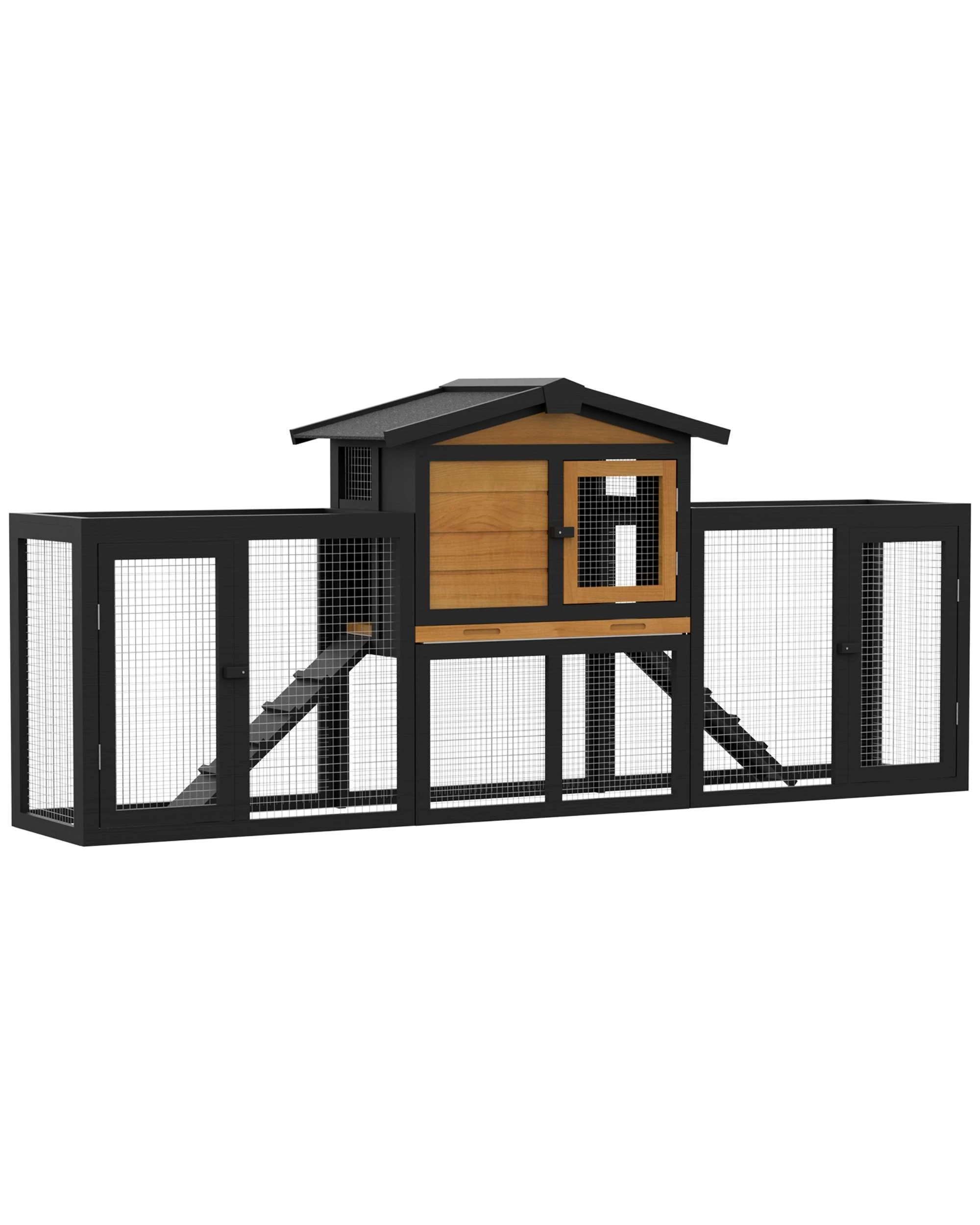 1 Advwin Chicken Coop Rabbit Hutch Extra Large Wooden Run Bunny Cage, 1 of 9