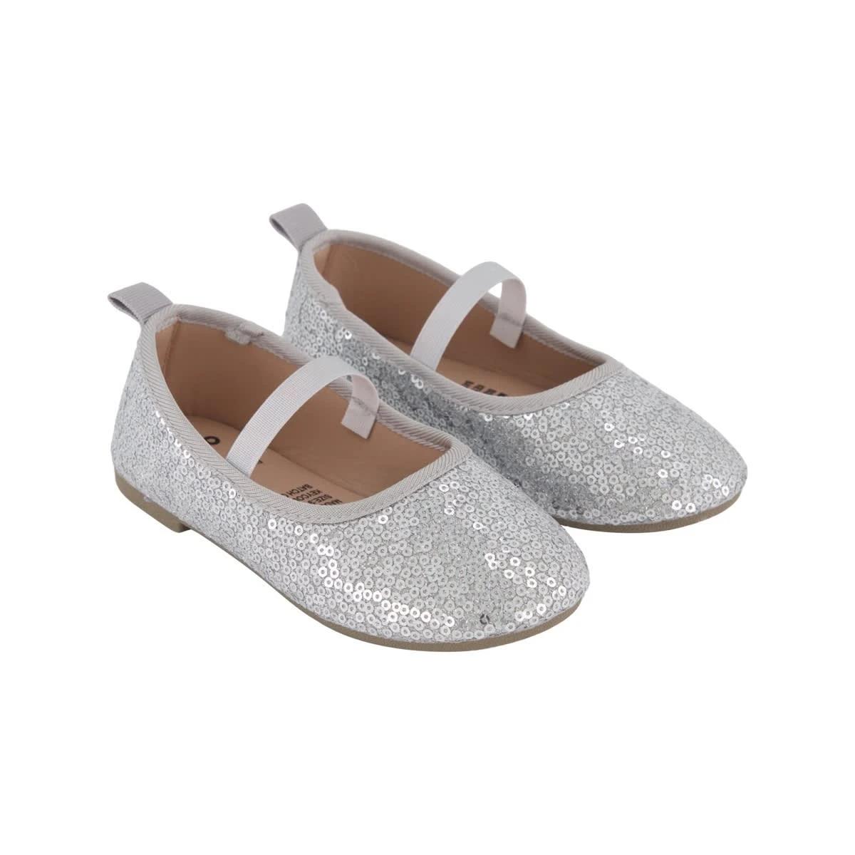 4 Junior Sequin Flats IRIDESCENT SILVER SEQUIN, 4 of 5