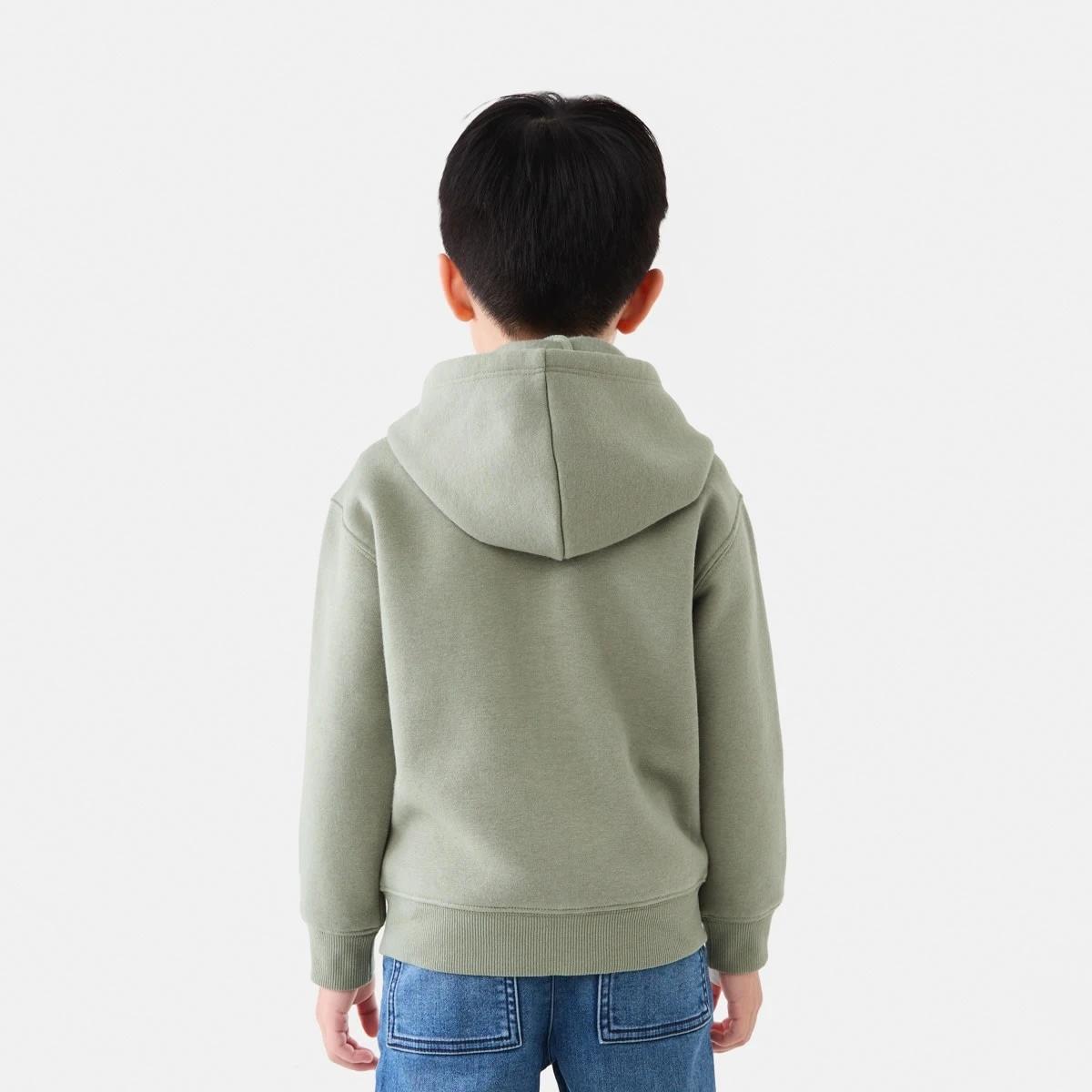 3 Plain Zip Through Hoodie Sea Spray, 3 of 10