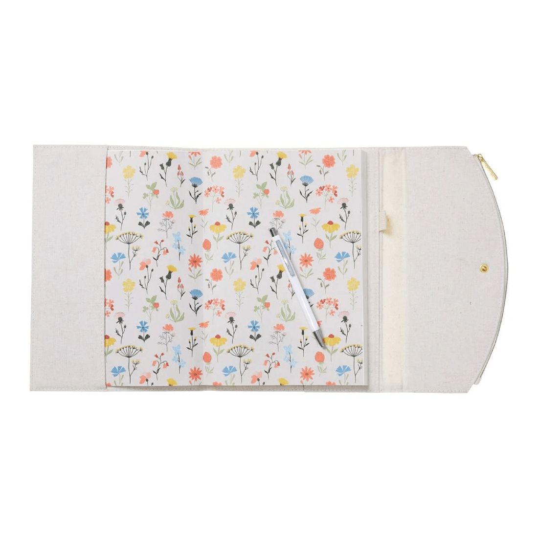 2 Otto B5 Tri-fold Notebook Natural Linen Look, 2 of 5