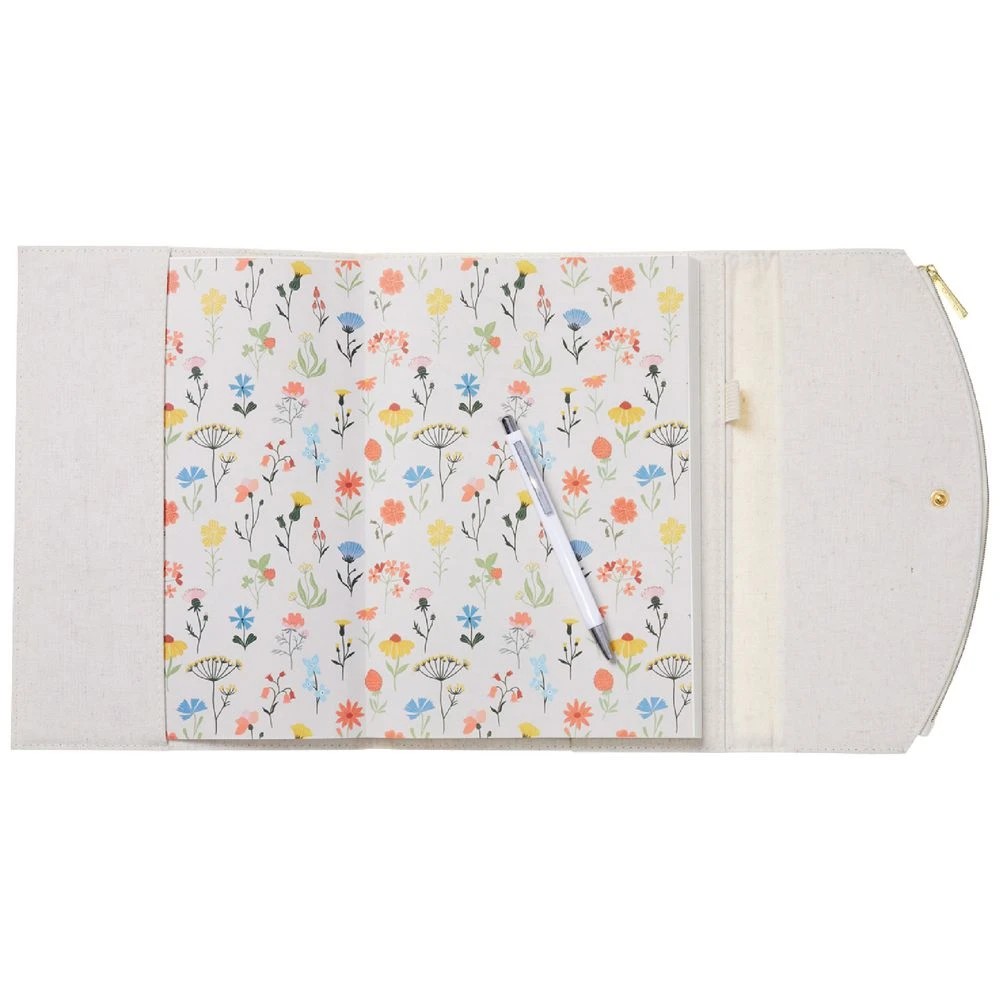 2 Otto B5 Tri-fold Notebook Natural Linen Look, 2 of 5