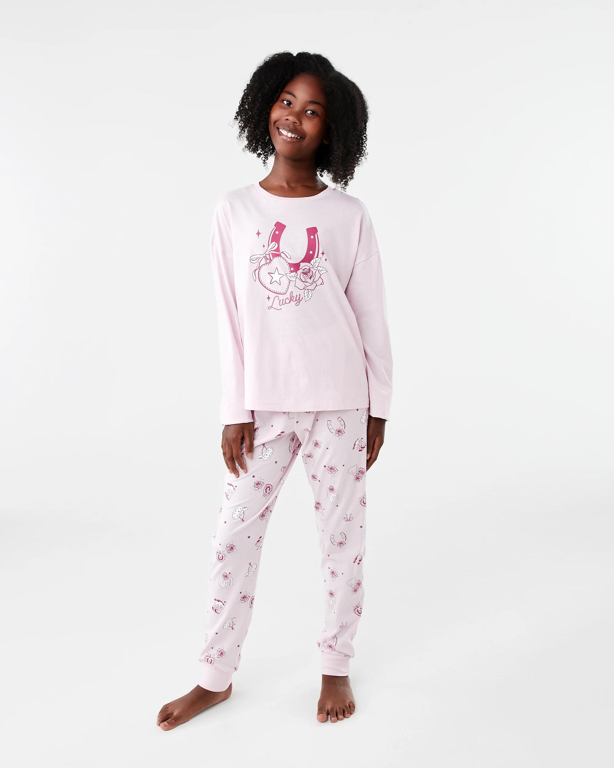 1 Jersey Pyjama Set Pnk Rdeo, 1 of 8