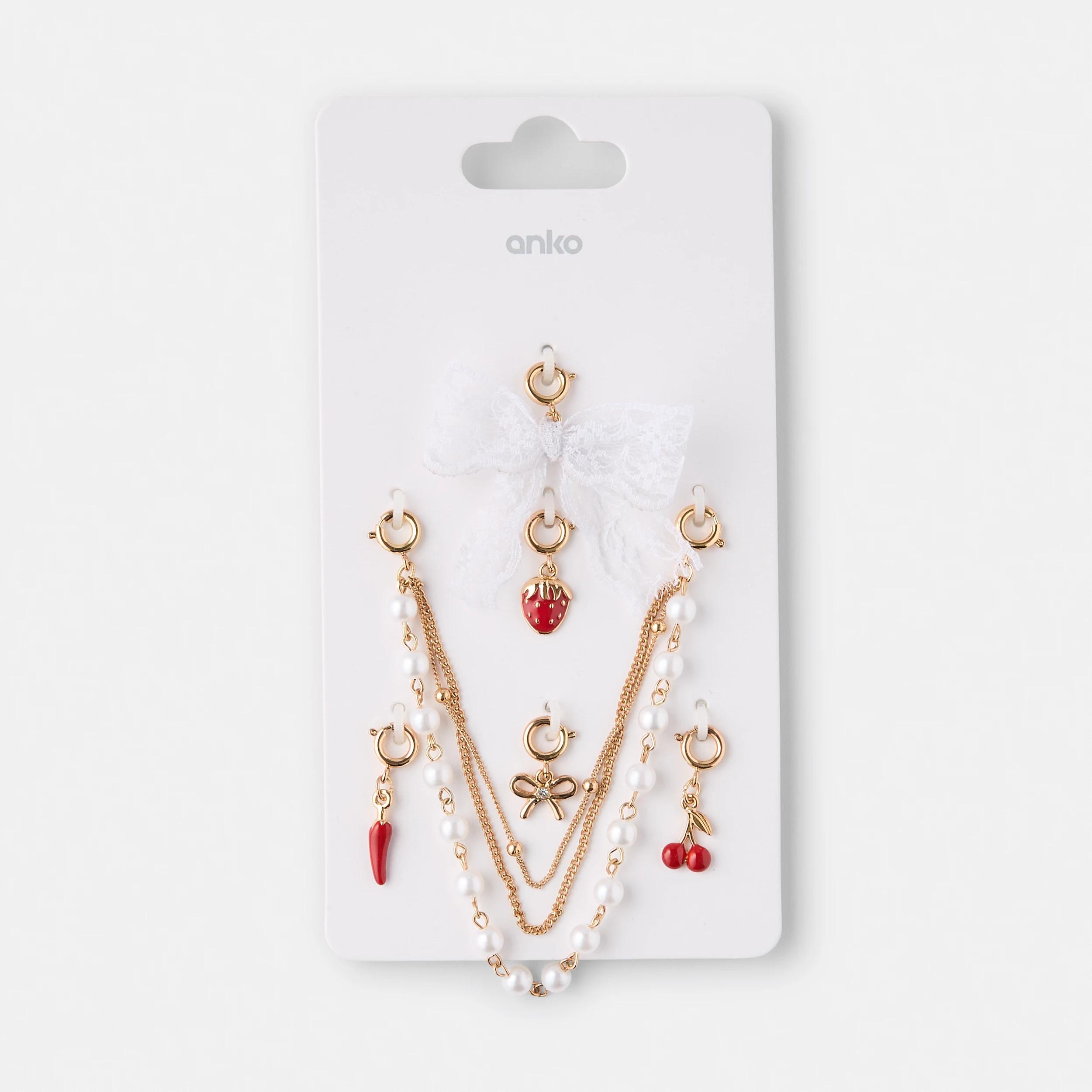 1 6 Pack Lace Bow Charms - Gold Tone Gold, 1 of 3