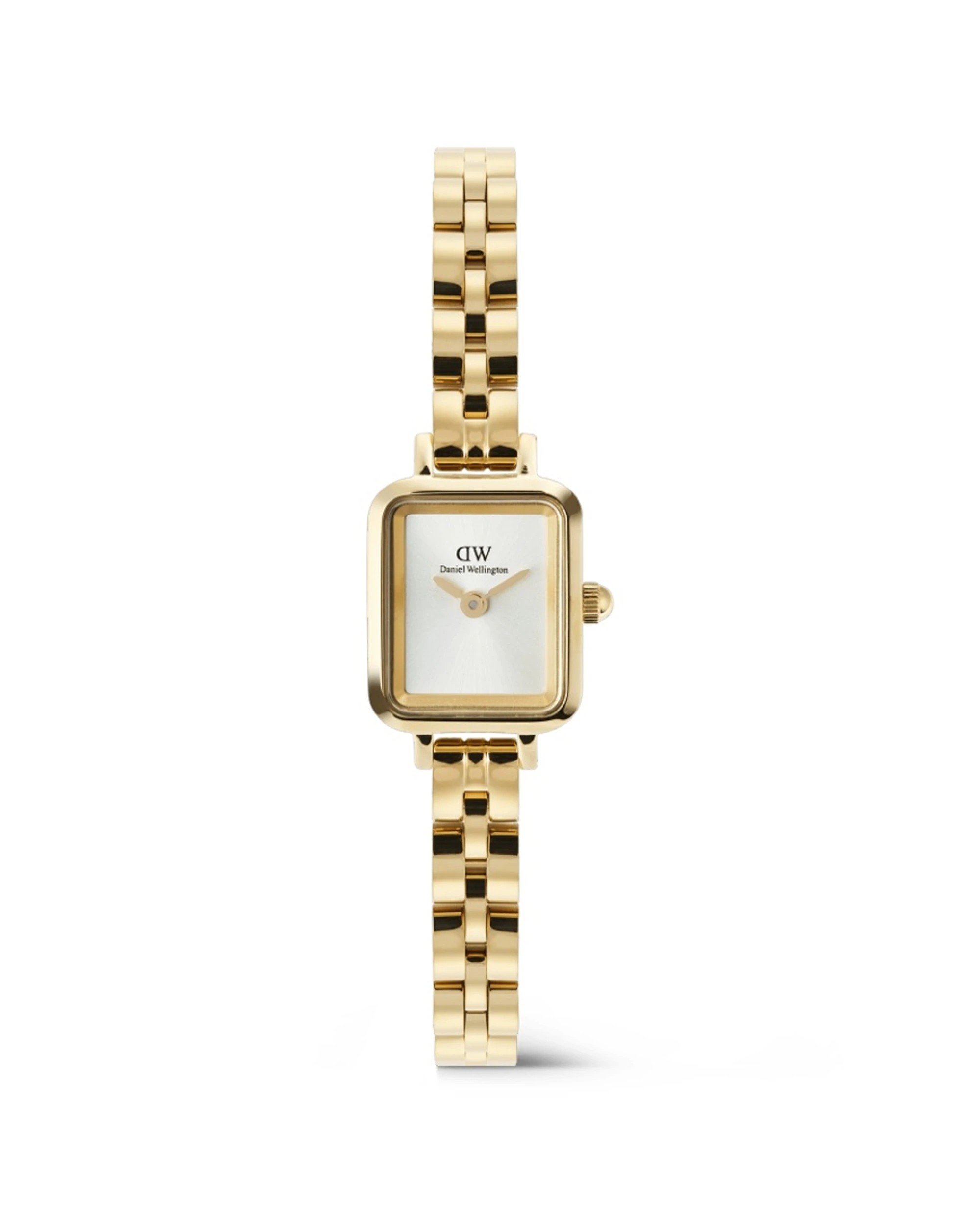 1 Daniel Wellington Quadro Mini Arch 3-Link White Sunray Gold Watch 15.4x18.2mm, 1 of 5