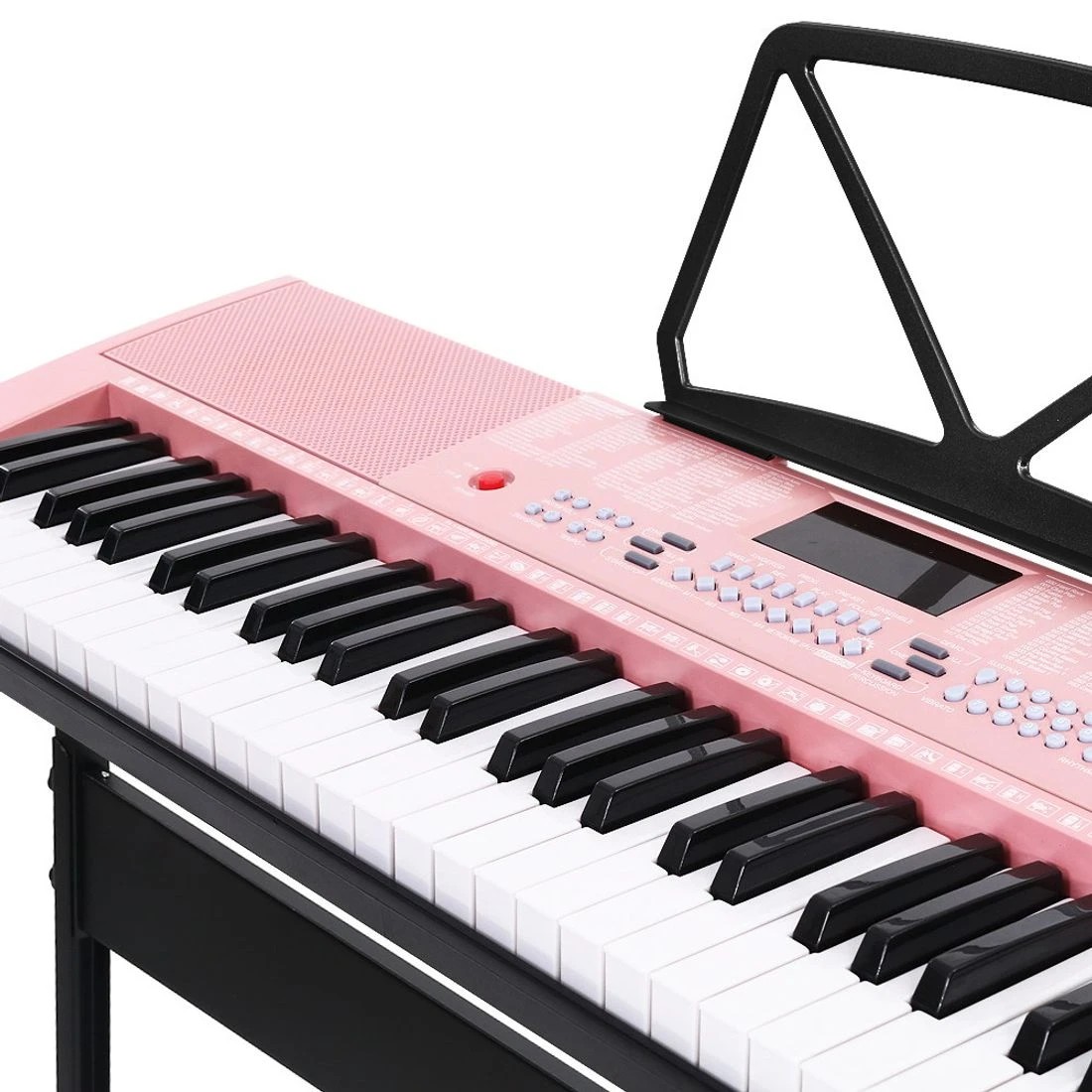 3 Alpha 61 Keys Electronic Piano Keyboard Digital Electric w/ Stand Lighted - Pink, 3 of 5