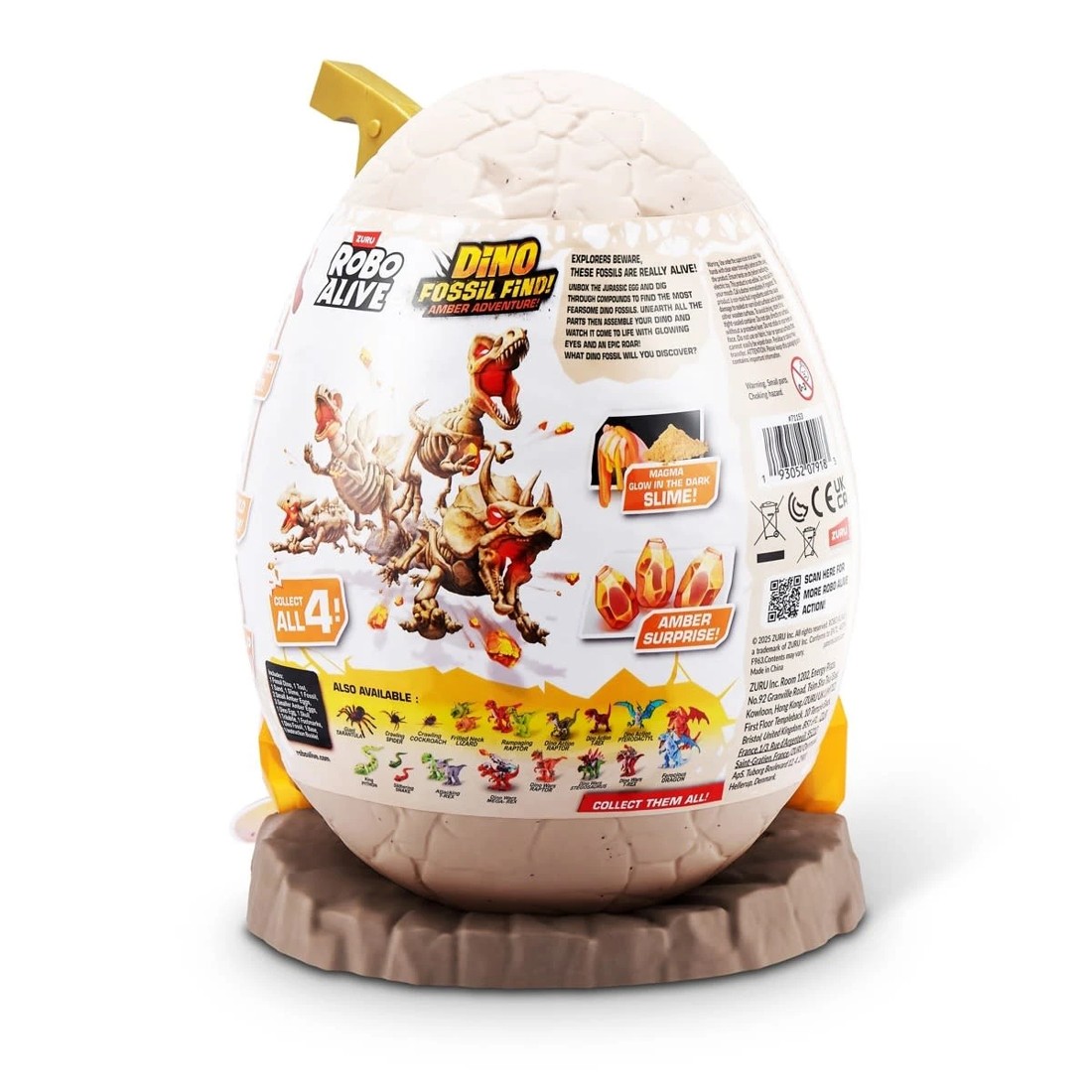 6 17 Piece Zuru Robo Alive Dino Fossil Find! Amber Adventure! - Assorted, 6 of 7