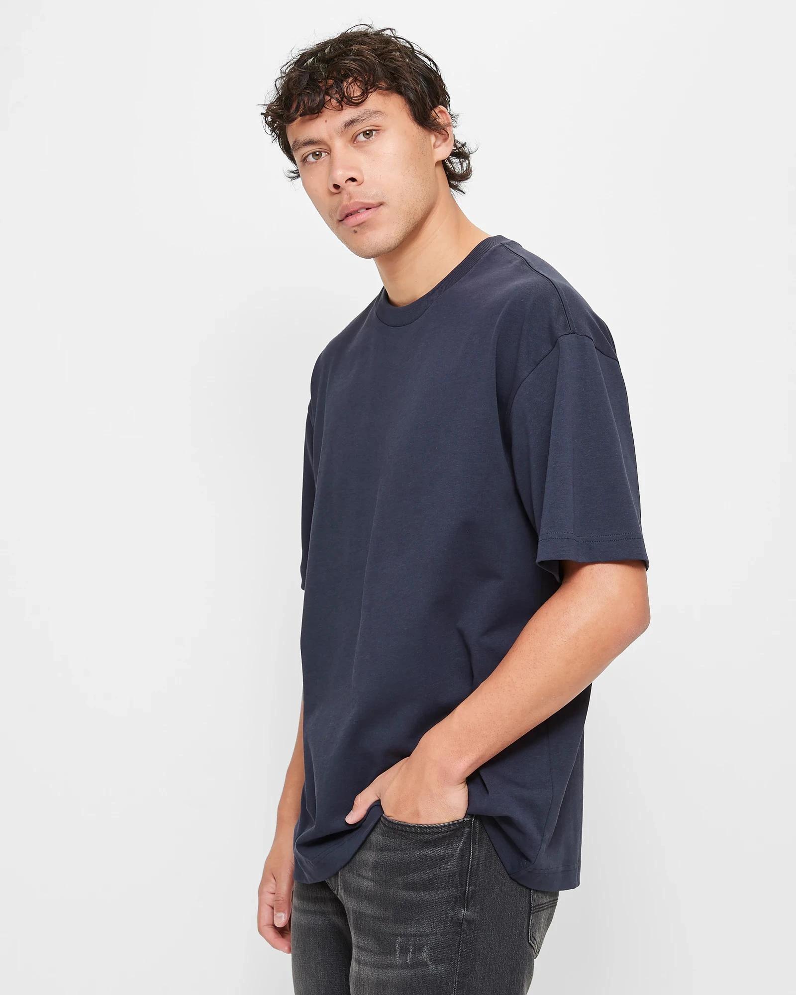 3 Commons Heavy Oversized T-Shirt NAVY, 3 of 5